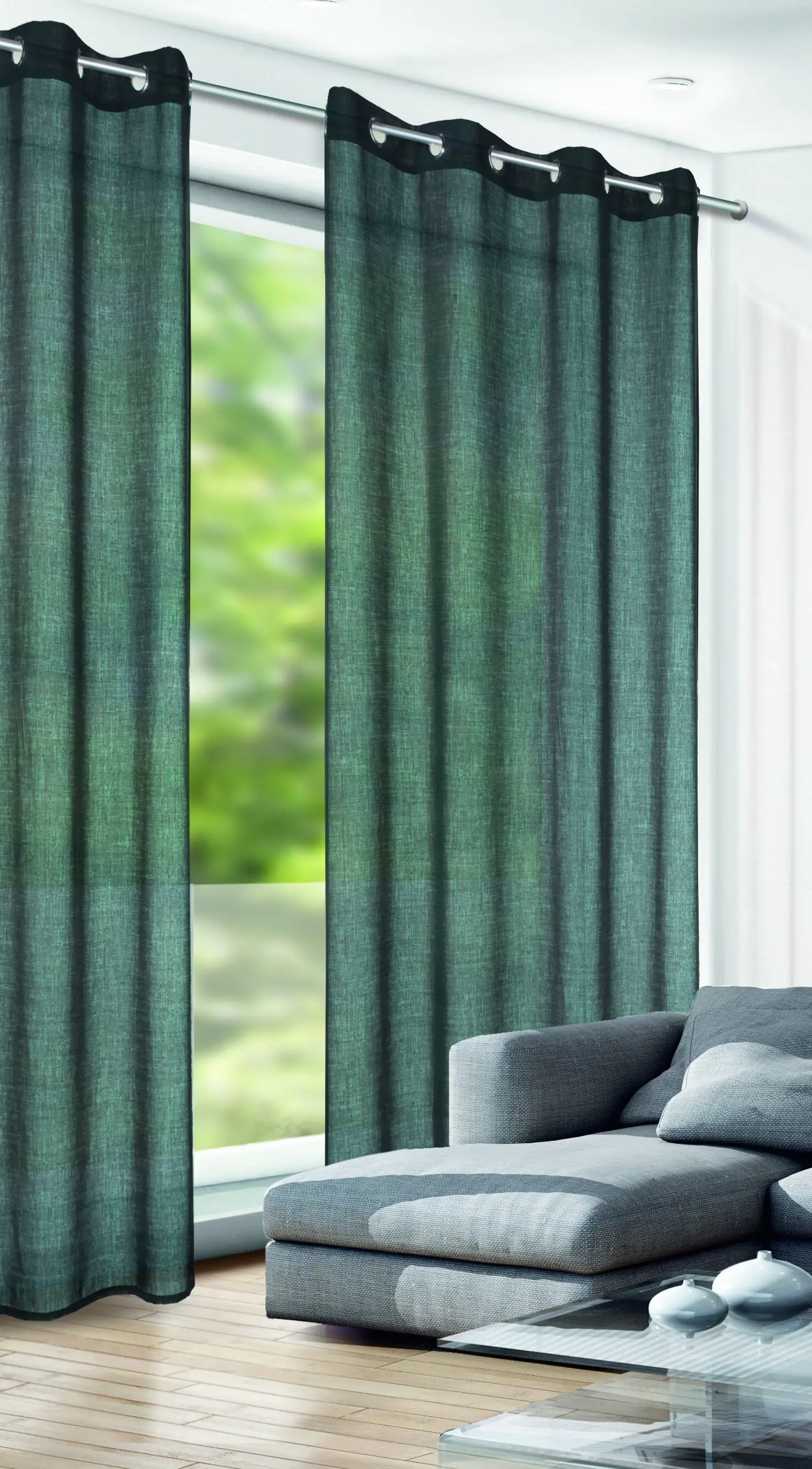 Neusser Collection Ösenschal Emilia Strukutr, dunkelblau, 140 x 245 cm