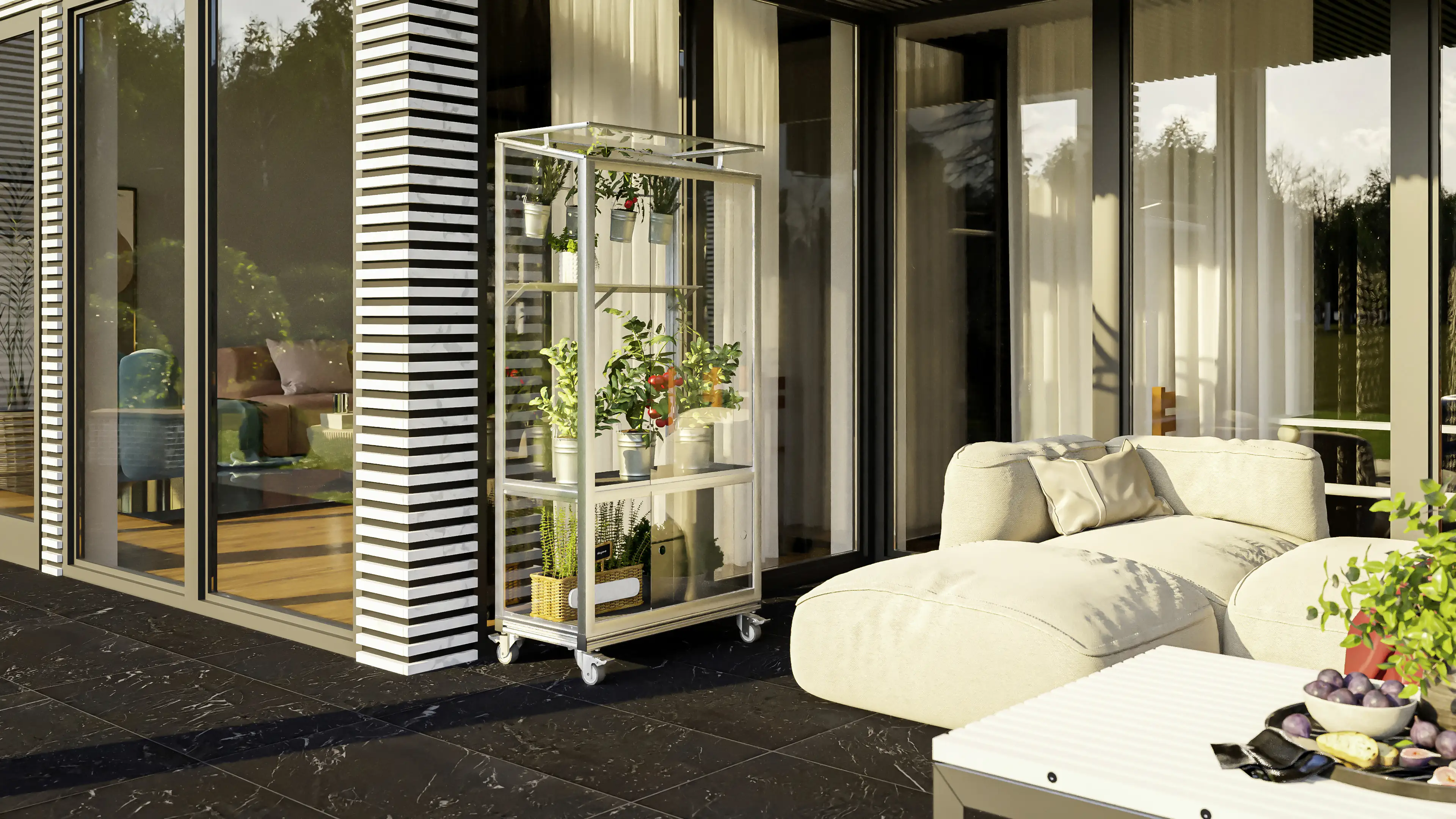 Vitavia Balkongewächshaus Stad 350 43 x 81 cm 3 mm Sicherheitsglas Vitavia Balkongewächshaus Stad 350 43 x 81 cm 3 mm Sicherheitsglas