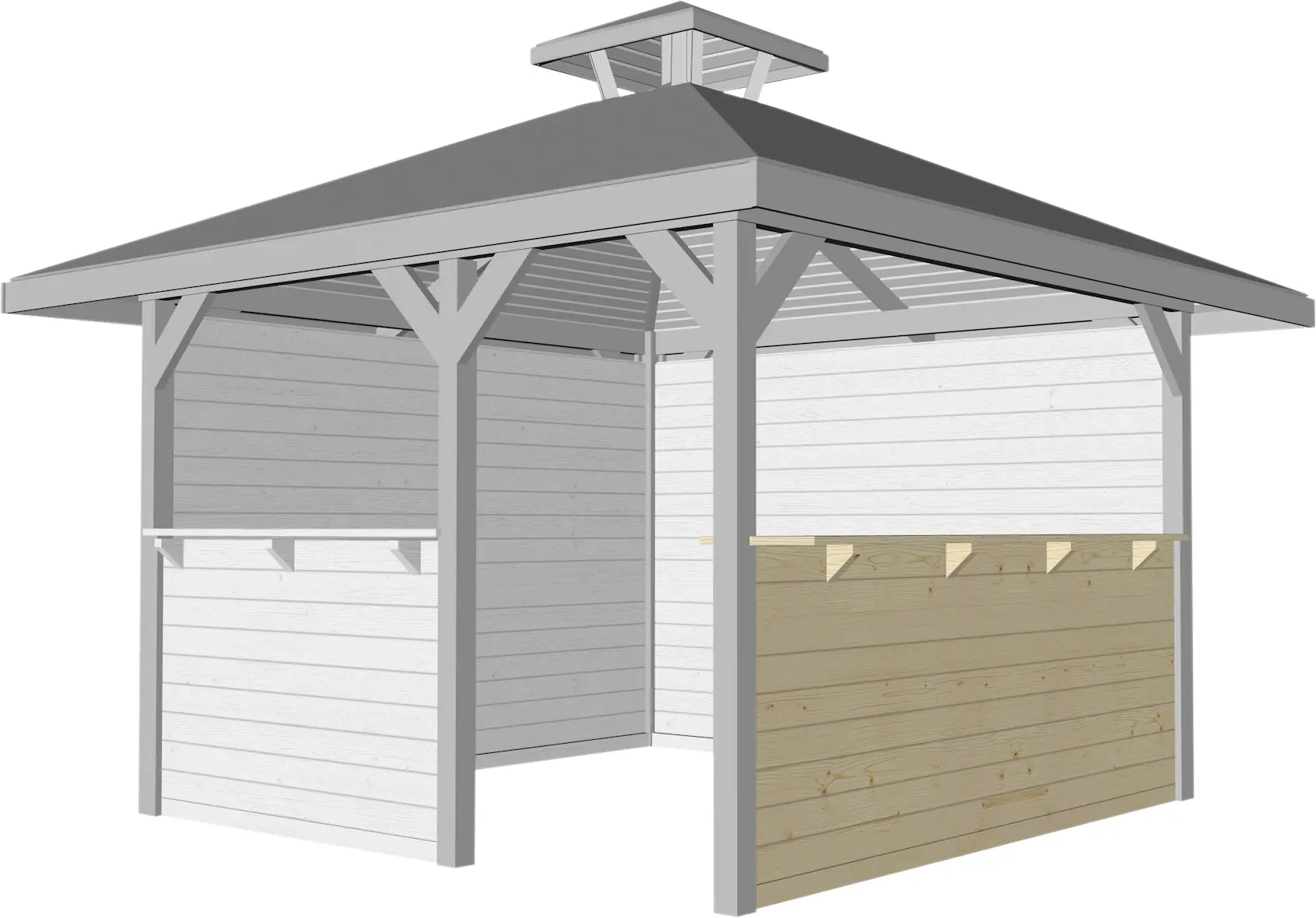 Weka Bausatz Tresenwand Yoko mit Tresenbrett