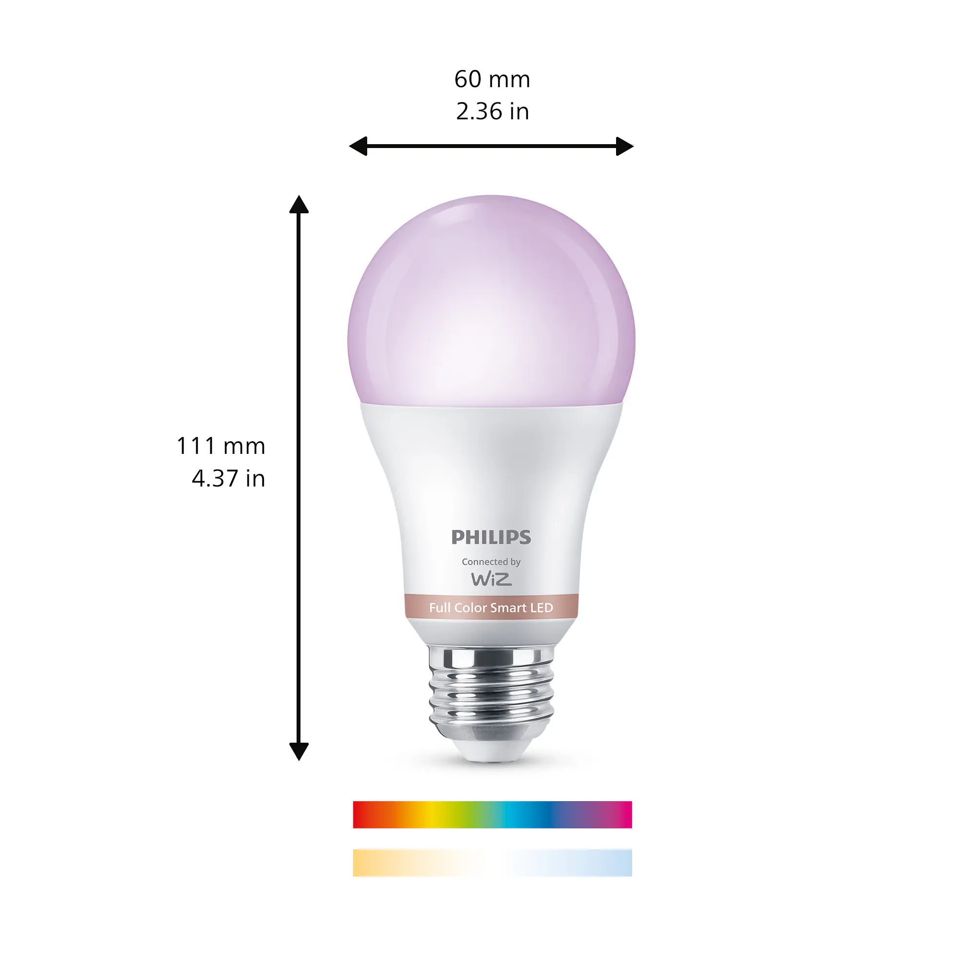 Philips LED Leuchtmittel E27 8,5W 806lm 2200-6500K RGB