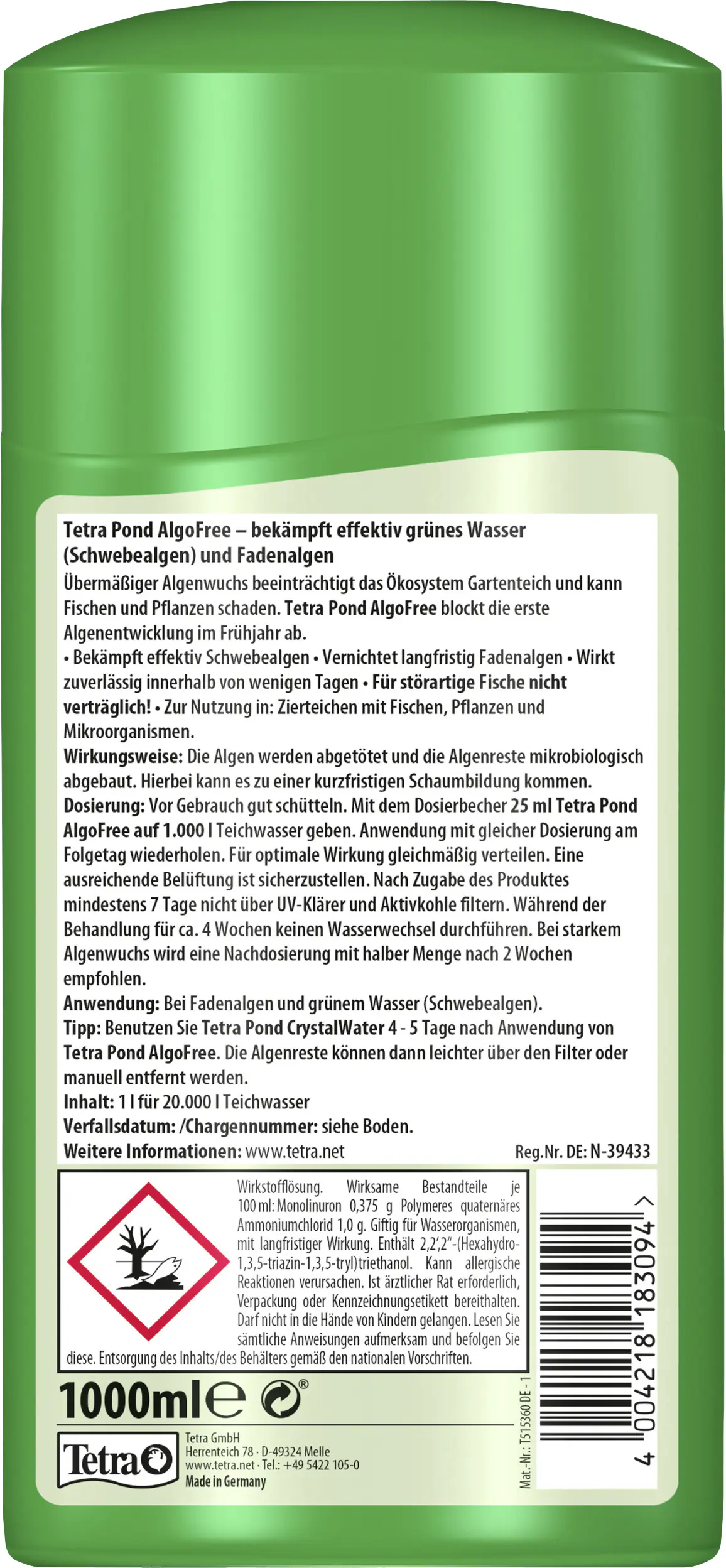Tetra Wasseraufbereitung Pond AlgoFree 1 L