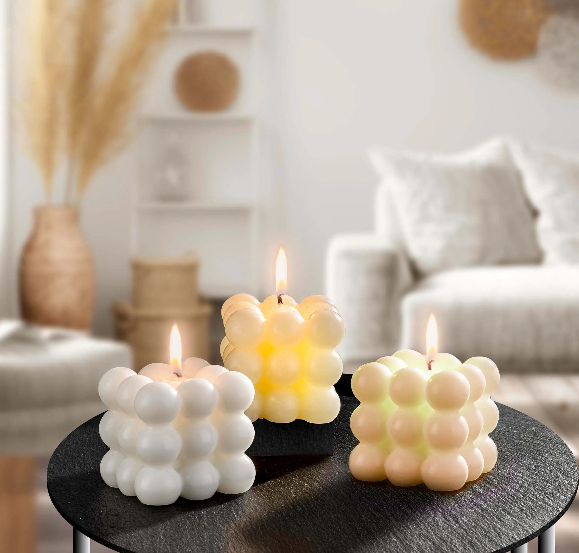 Glorex Kerzengießform aus Silikon Bubble 6 x 5,5 cm