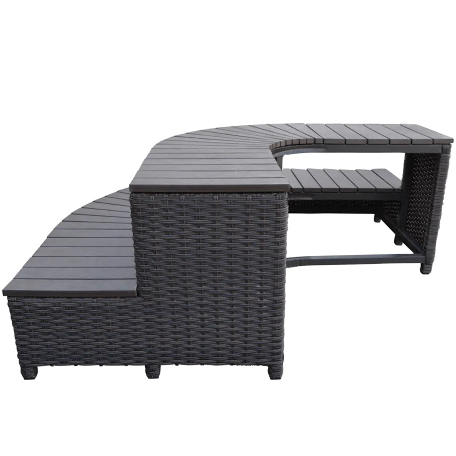 Canadian Spa Ecktreppe - für quadratische Whirlpools dunkelbraun Canadian Spa Ecktreppe - für quadratische Whirlpools dunkelbraun