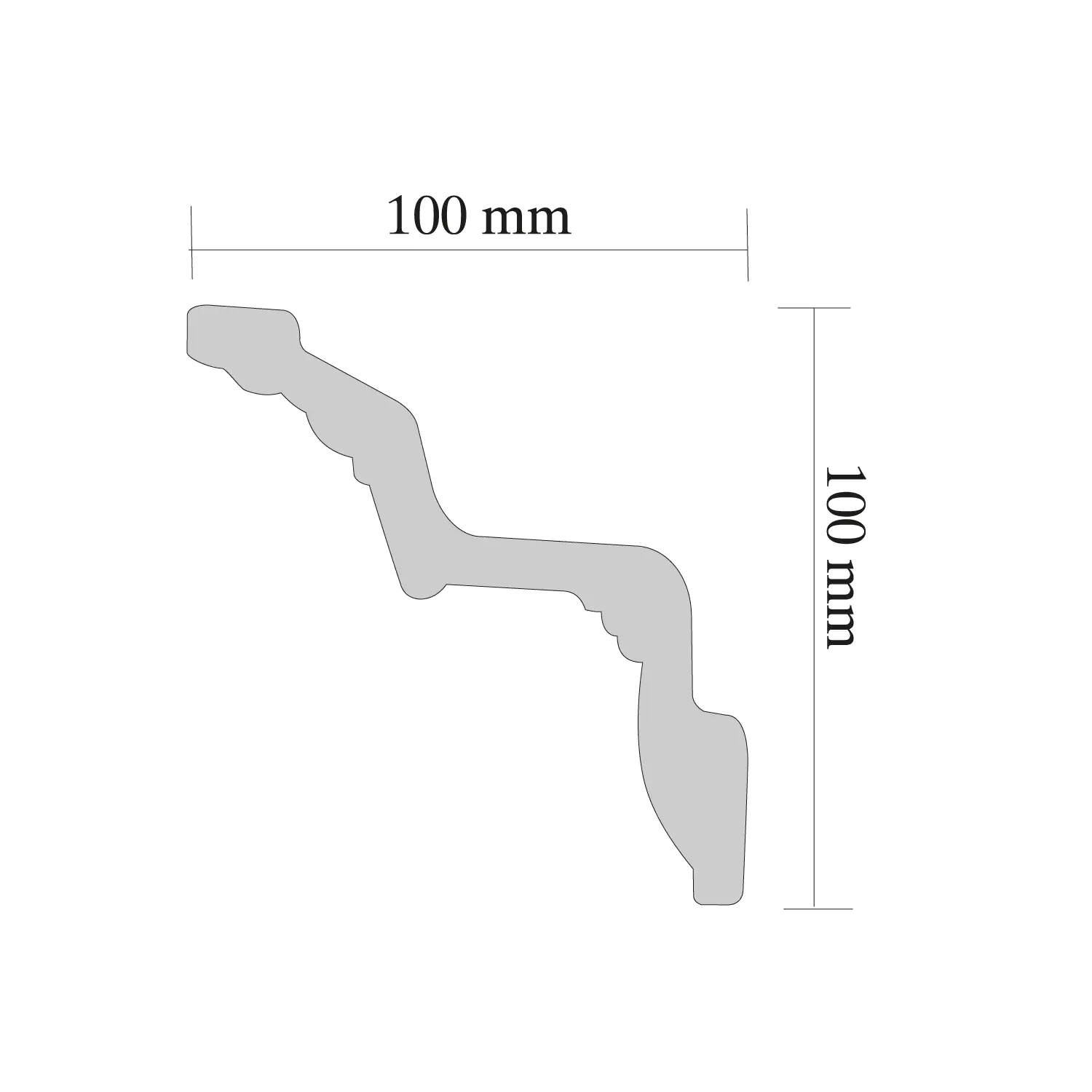 Decosa Stuckleiste Gloria, 2 m x 100 mm x 100 mm Decosa Stuckleiste Gloria, 2 m x 100 mm x 100 mm