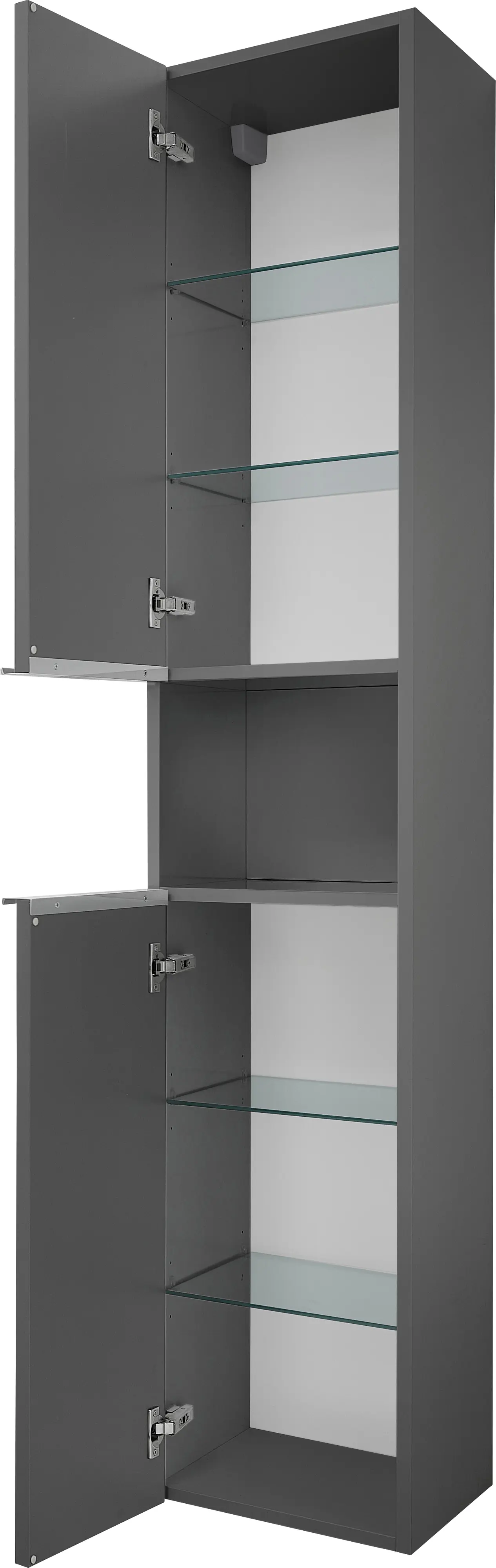Primaster Hochschrank Düsseldorf grau 168 x 30 x 33 cm