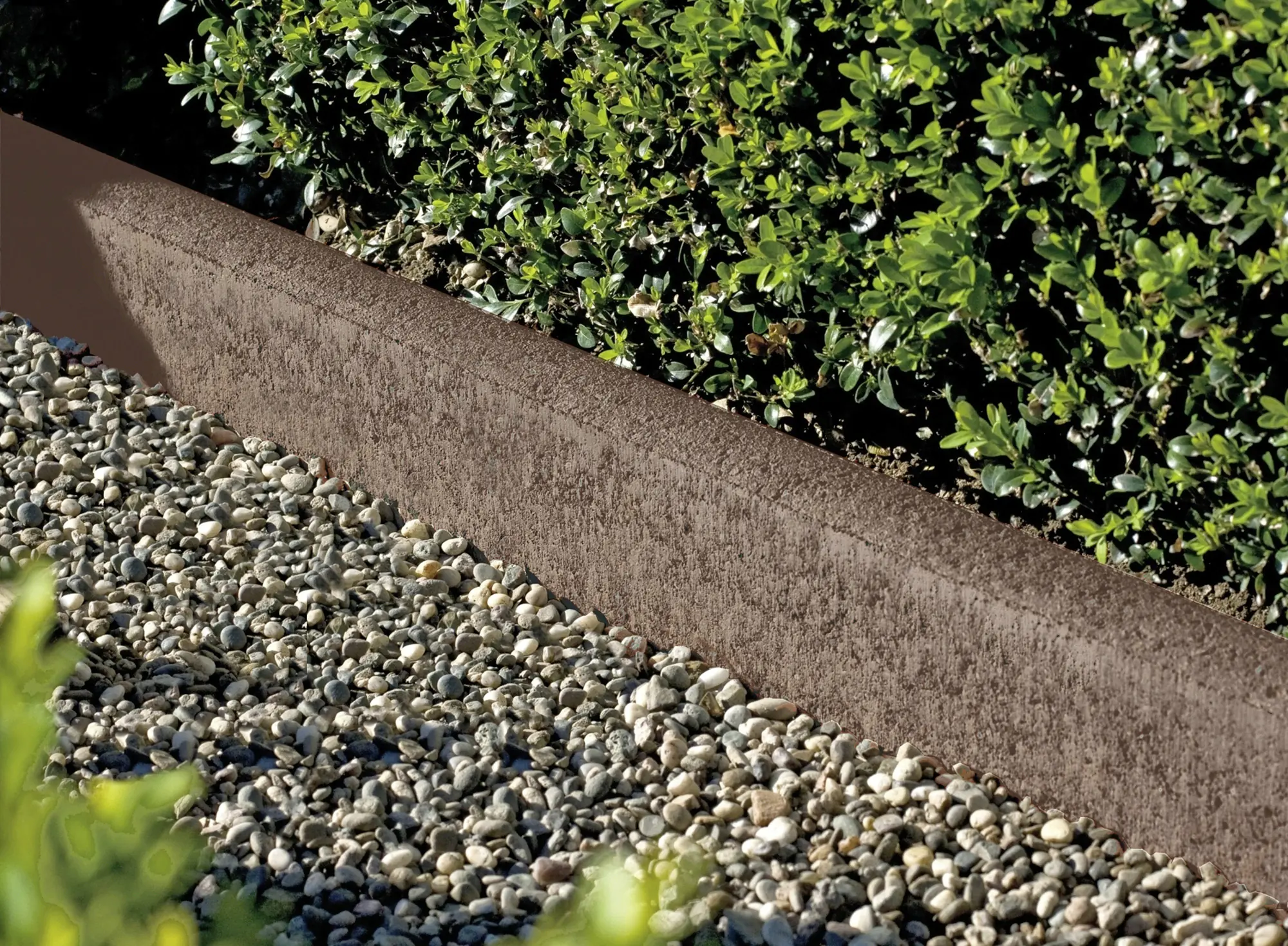Kann Randstein mit Nut- und Feder 100 x 25 x 5 cm braun