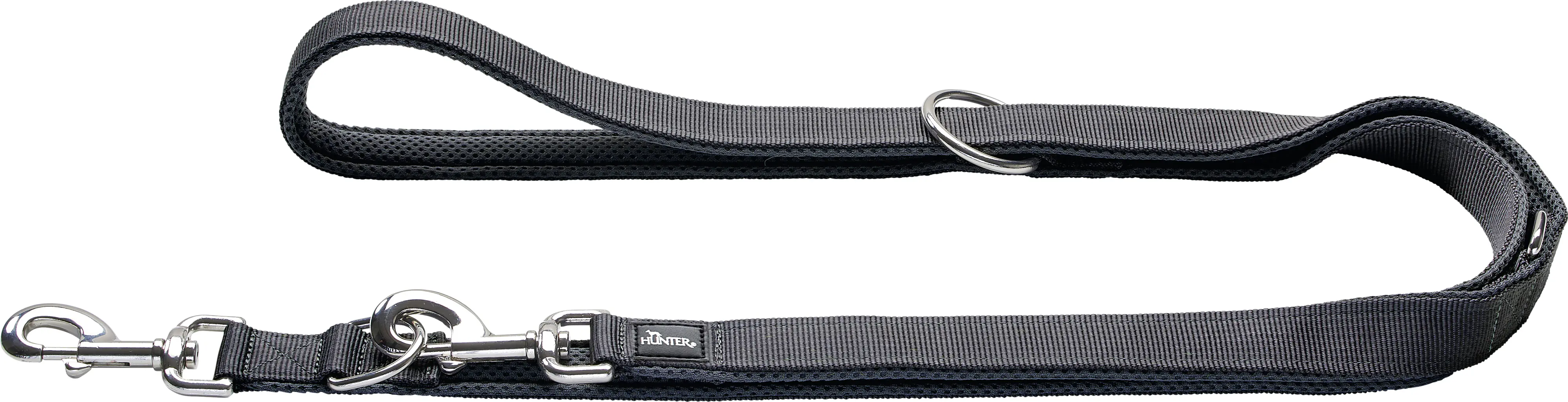 Hunter Hundeleine Führleine verstellbar Divo/Maldon 3 m x 2,5 cm grau
