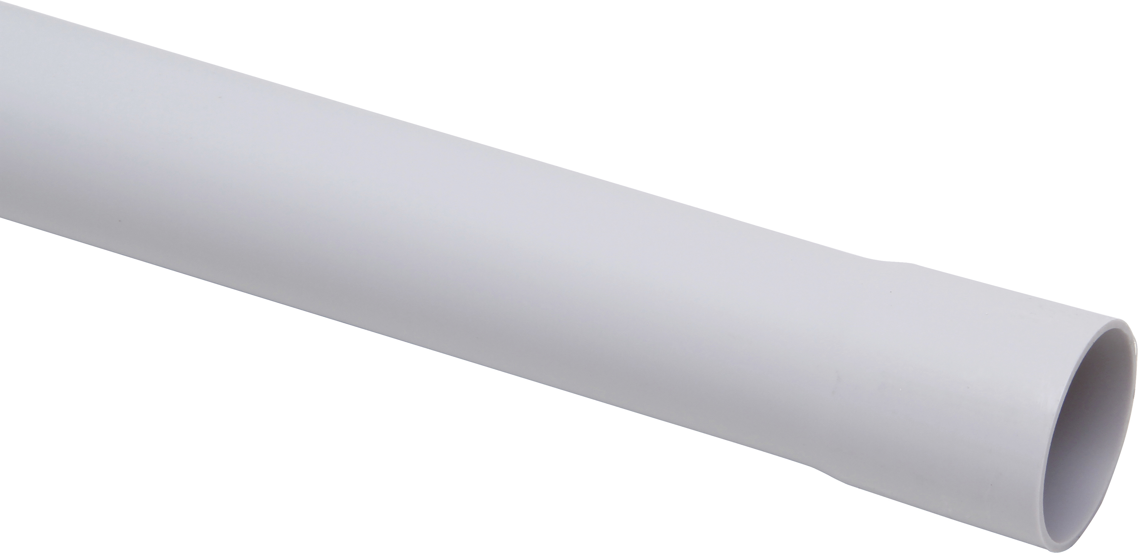 Stangenrohr M25 2 m, starr, mit Muffe, grau