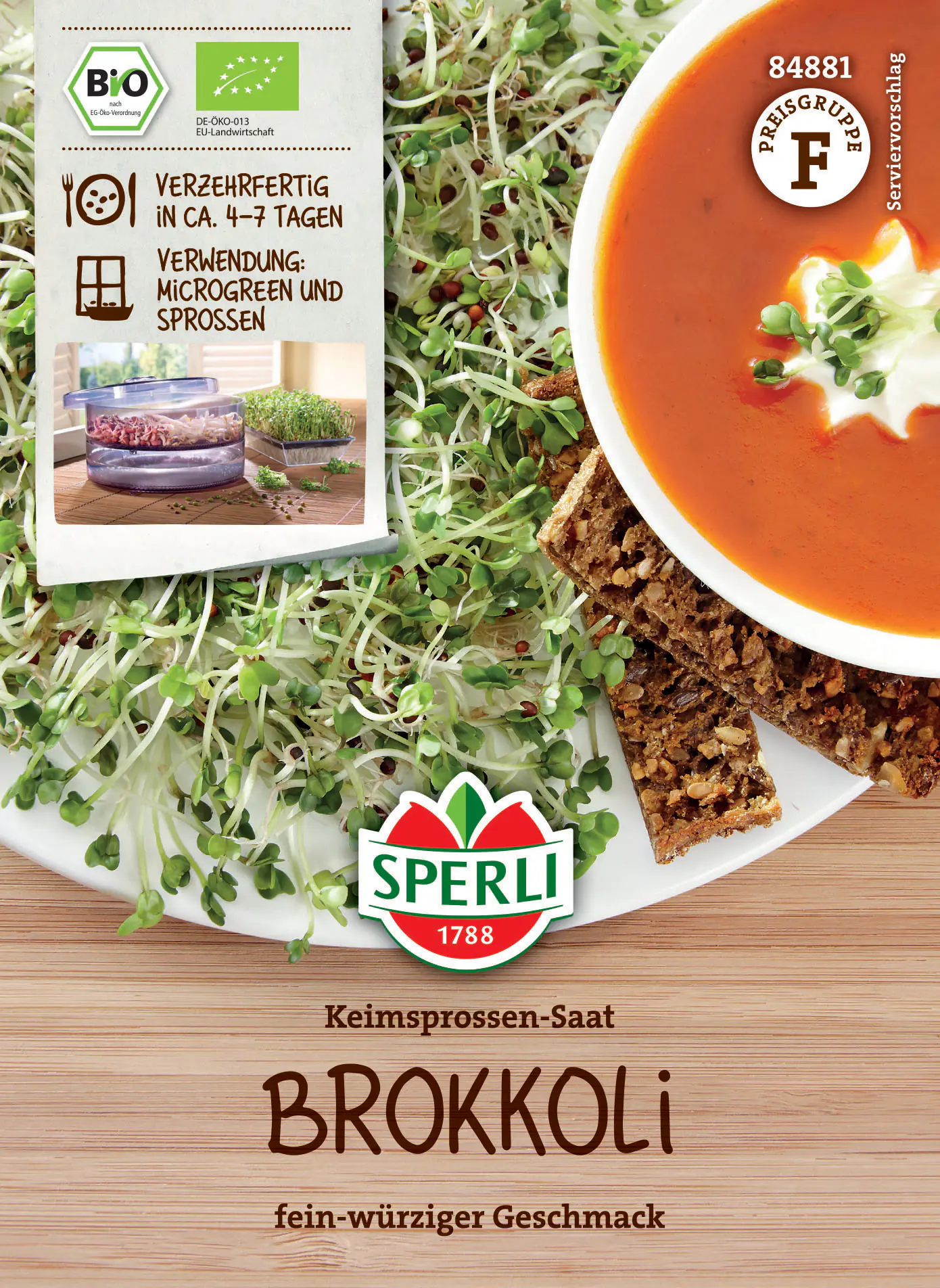 Sperli Keimsprossen BIO Brokkoli Micro 3 Pads