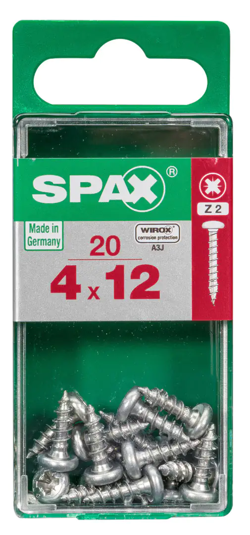 Spax Universalschrauben 4.0 x 12 mm TX 20 - 20 Stk.