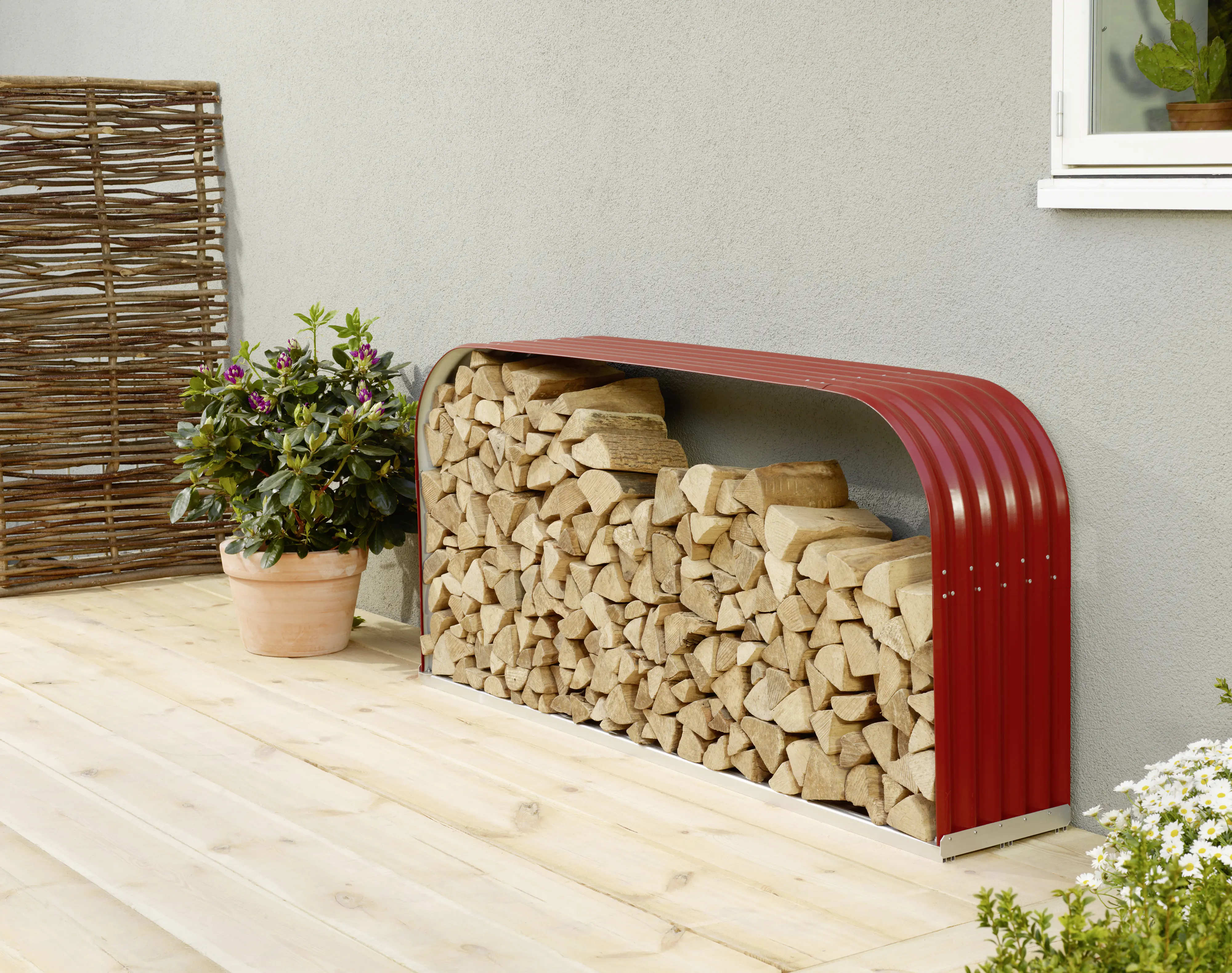 Vitavia Kaminholzregal Lignum 210 x 40 x 100 cm rubin Querformat