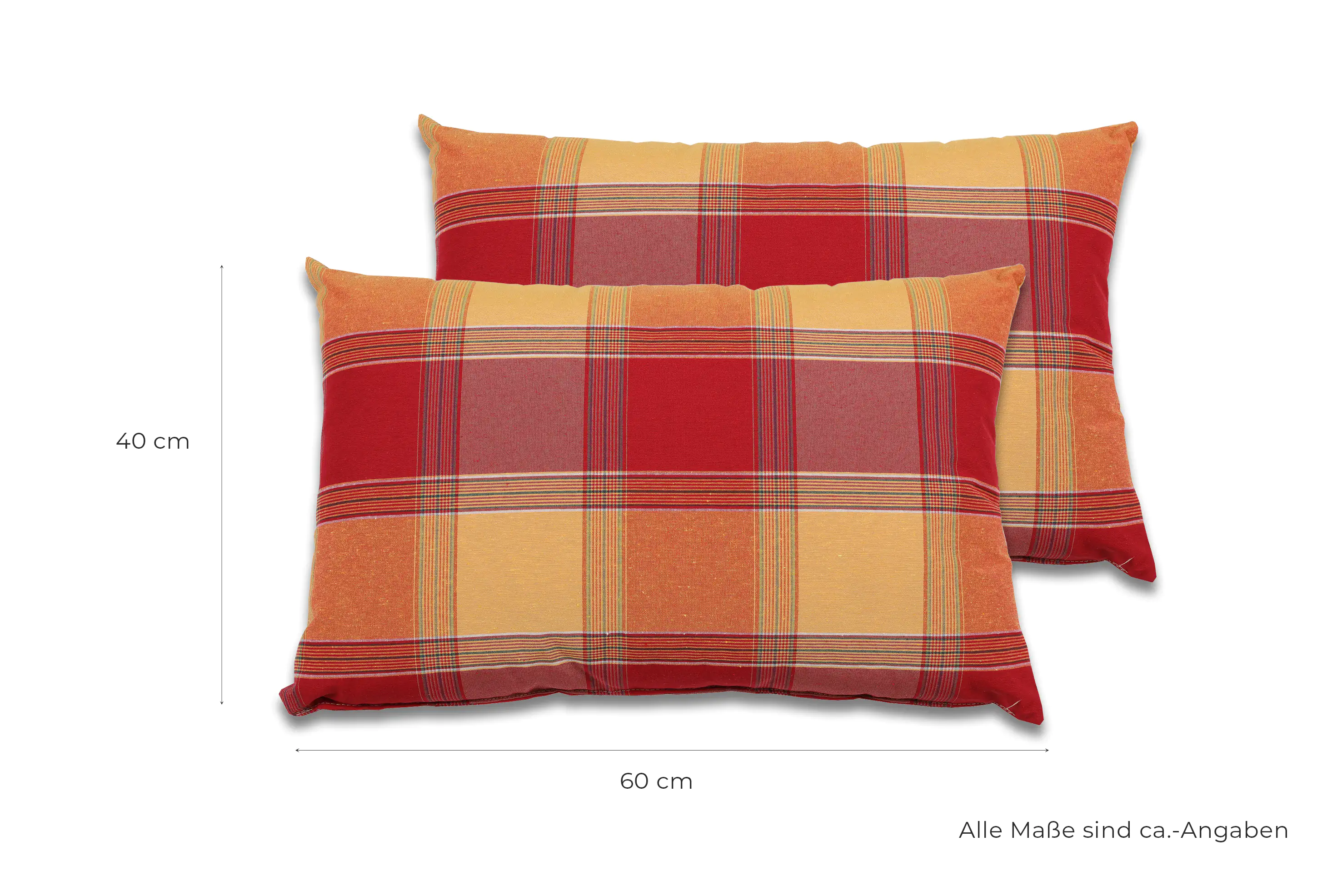 GO-DE Auflage für Hollywoodschaukel 180 x 110 x 8 cm, orange, rot kariert GO-DE Auflage für Hollywoodschaukel 180 x 110 x 8 cm, orange, rot kariert