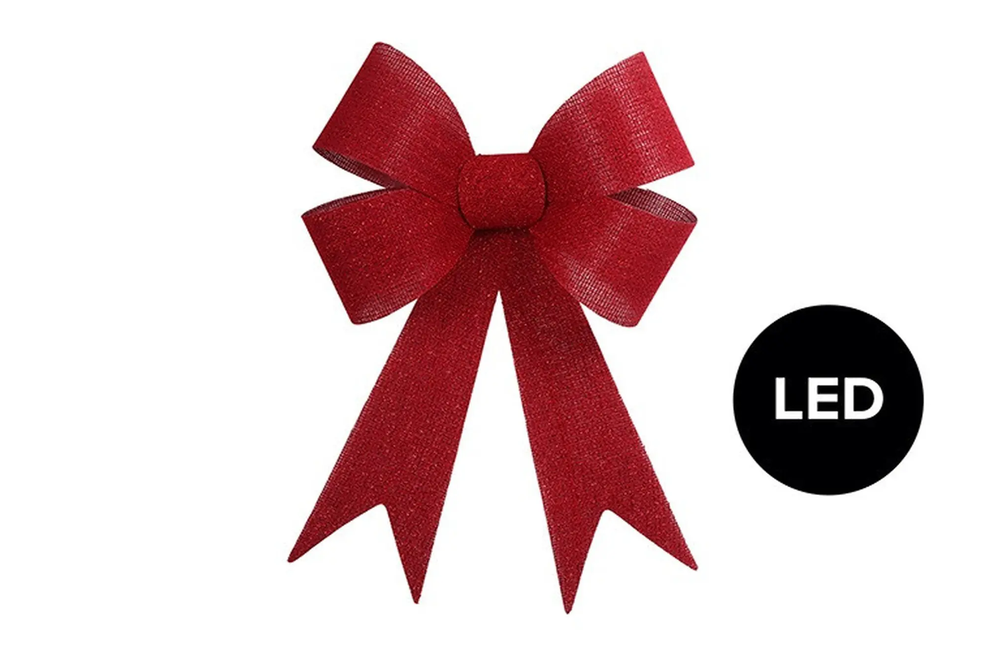 Flamingo LED-Schleife Sanna Weihnachten mit Timer 56 x 41 cm warmweiß rot