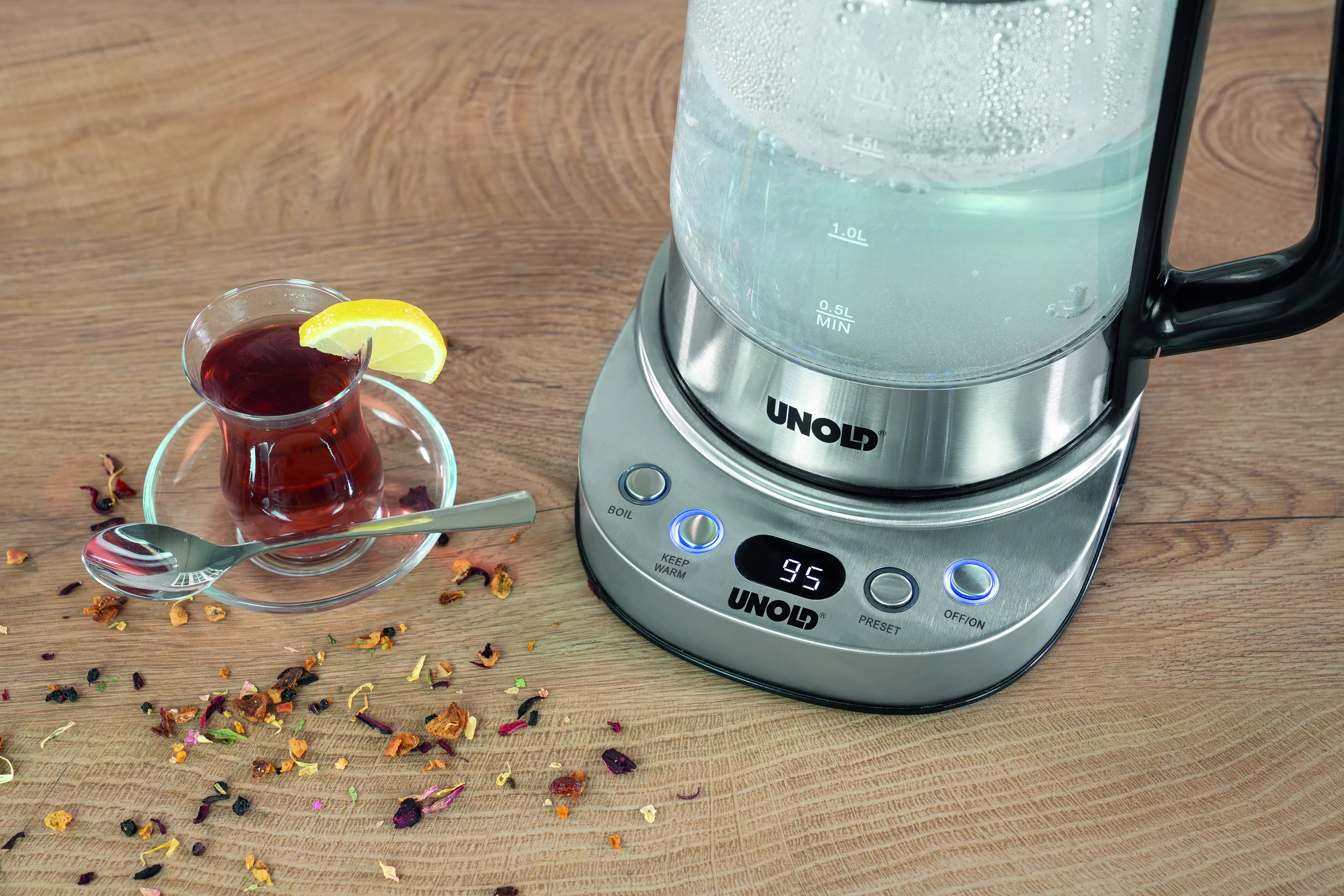 Unold 18215 Samowar Selin Wasserkocher 1,7 l 1800 W Edelstahl