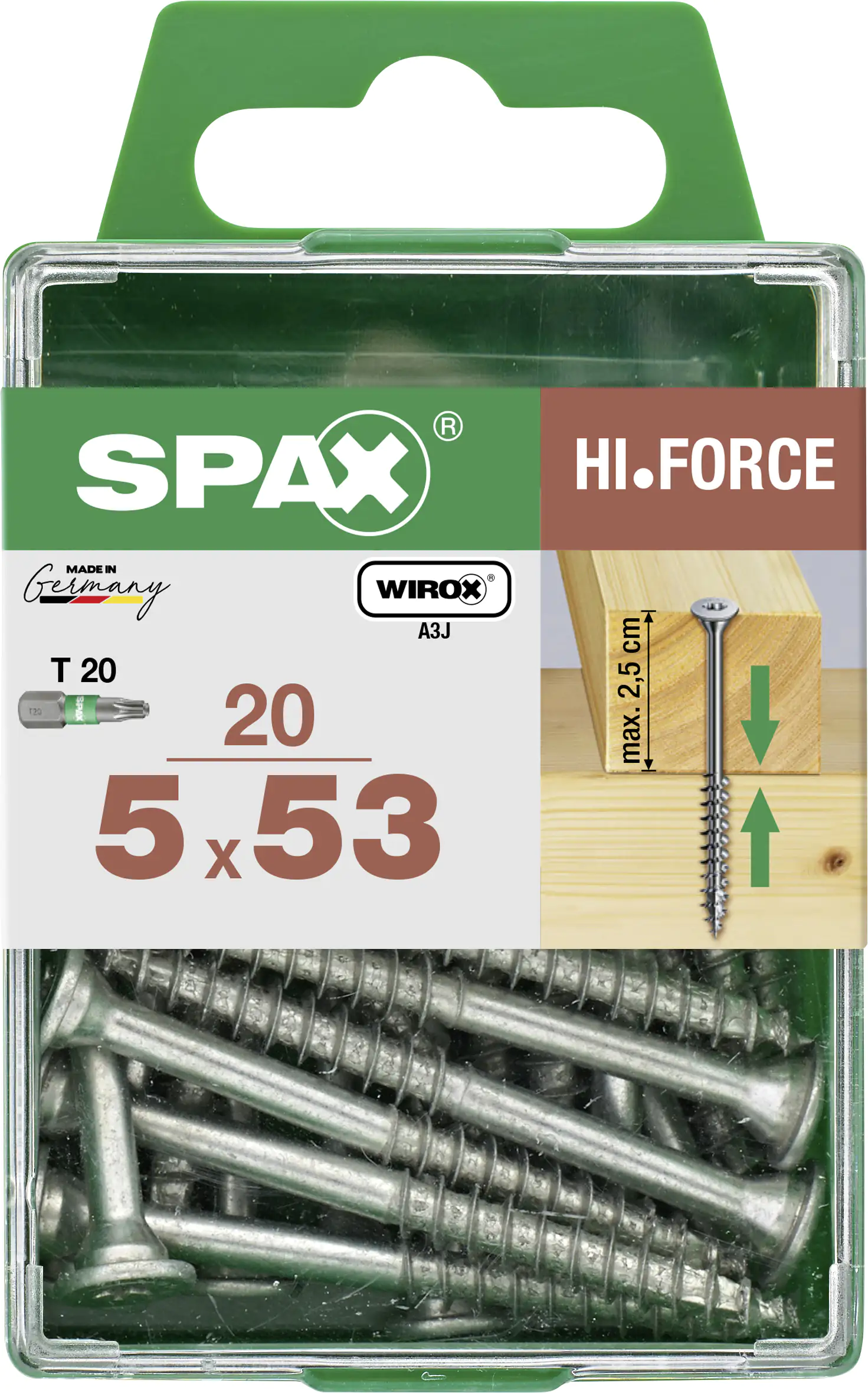 Spax Universalschrauben 5.0 x 53 mm TX 20 - 20 Stk.