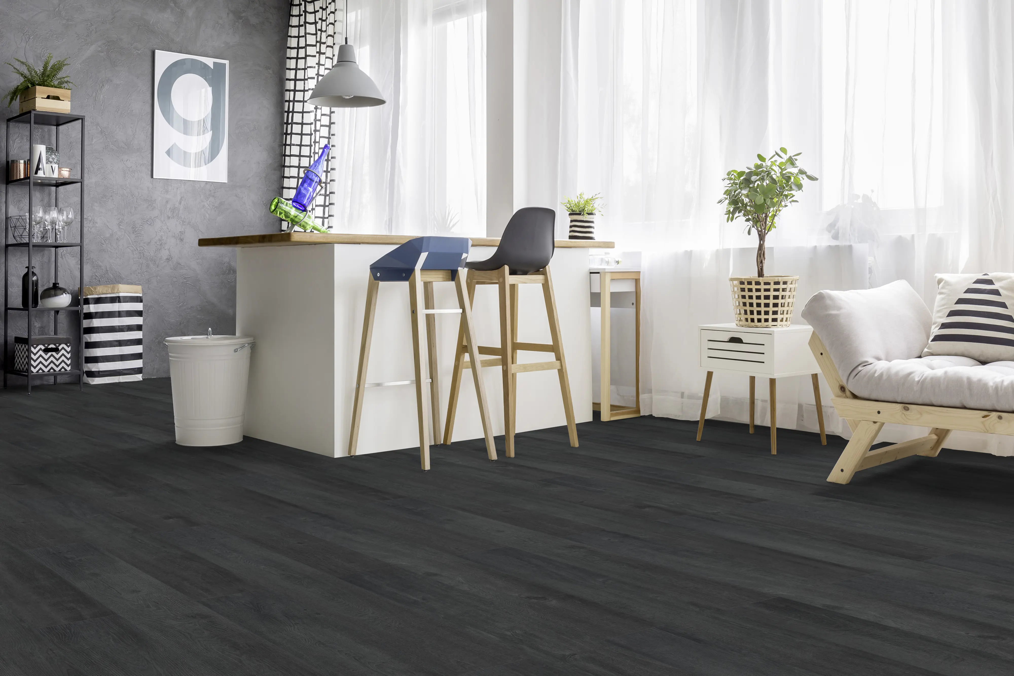 Classen Laminat Megaloc Aquaprotect 128,5 x 19,2 cm 8 mm Oak black