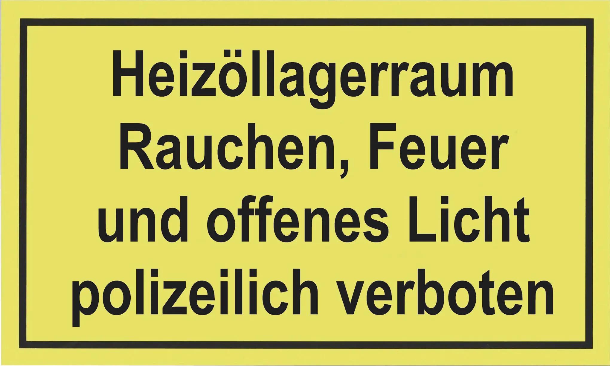 Conmetall Hinweisschild Heizöllagerraum 200 x 300 mm