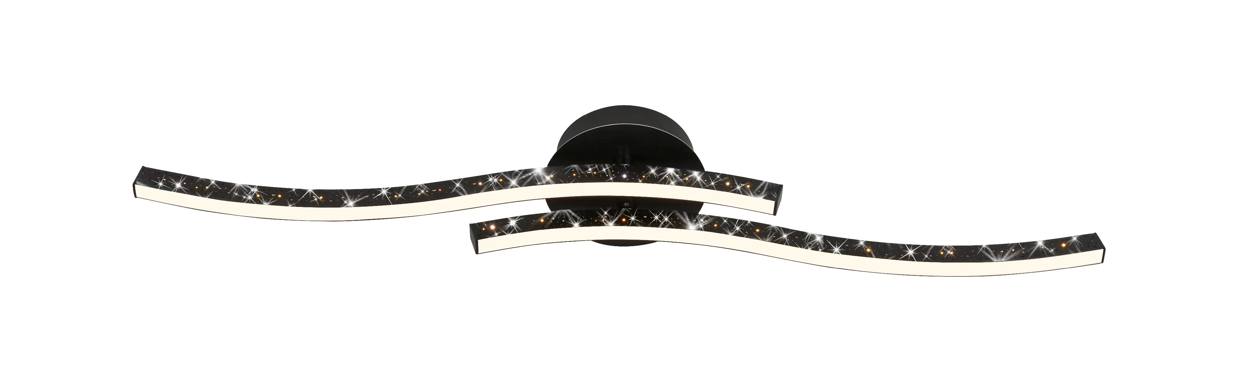 Briloner LED Deckenleuchte 80,5 cm, schwarz, Glitzereffekt