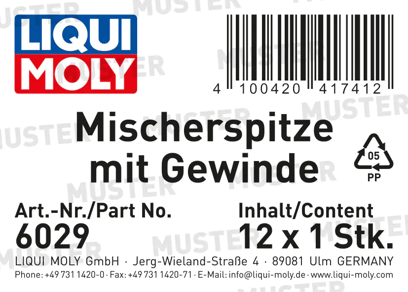 Liqui Moly Mischerspitze mit Gewinde