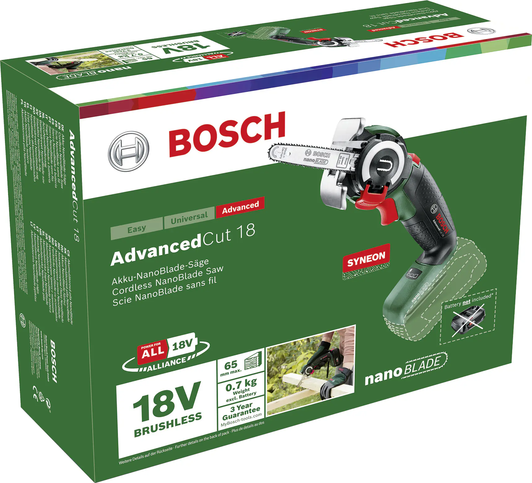 Bosch Akku-Säge AdvancedCut 18 18 V 2,5 Ah Solo