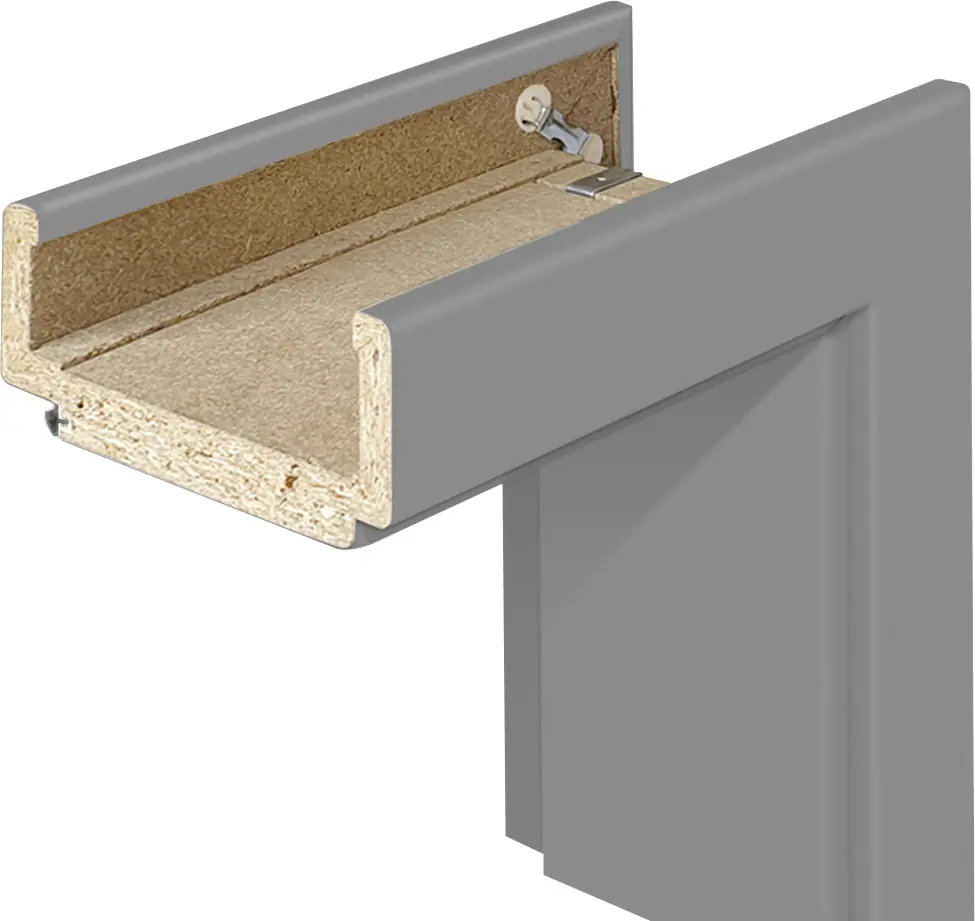 Borne Zarge Lack edelgrau 61 cm DIN rechts