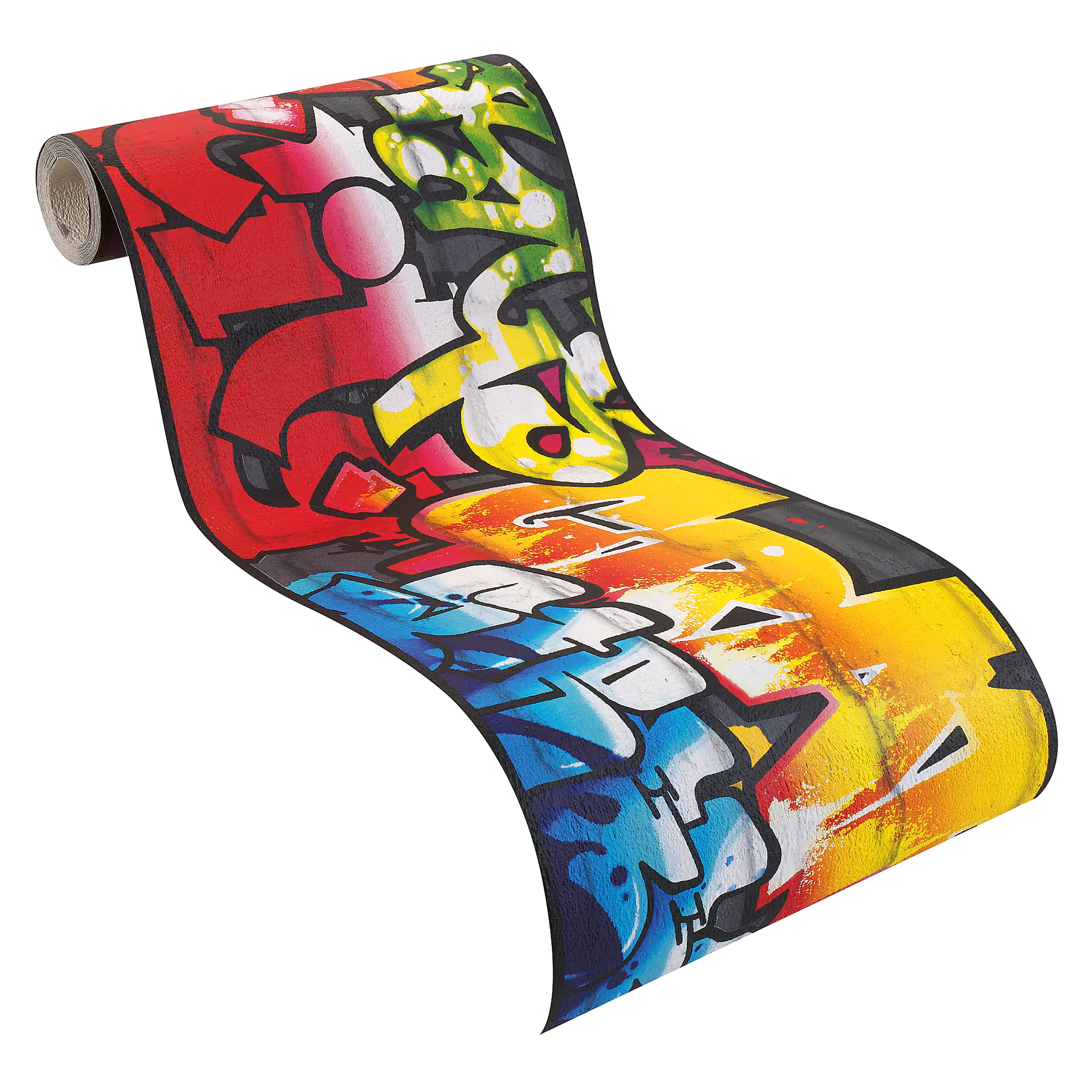 4000441237900_1 Rasch Papierborte 237900 Graffiti grau 5 x 0,26 m