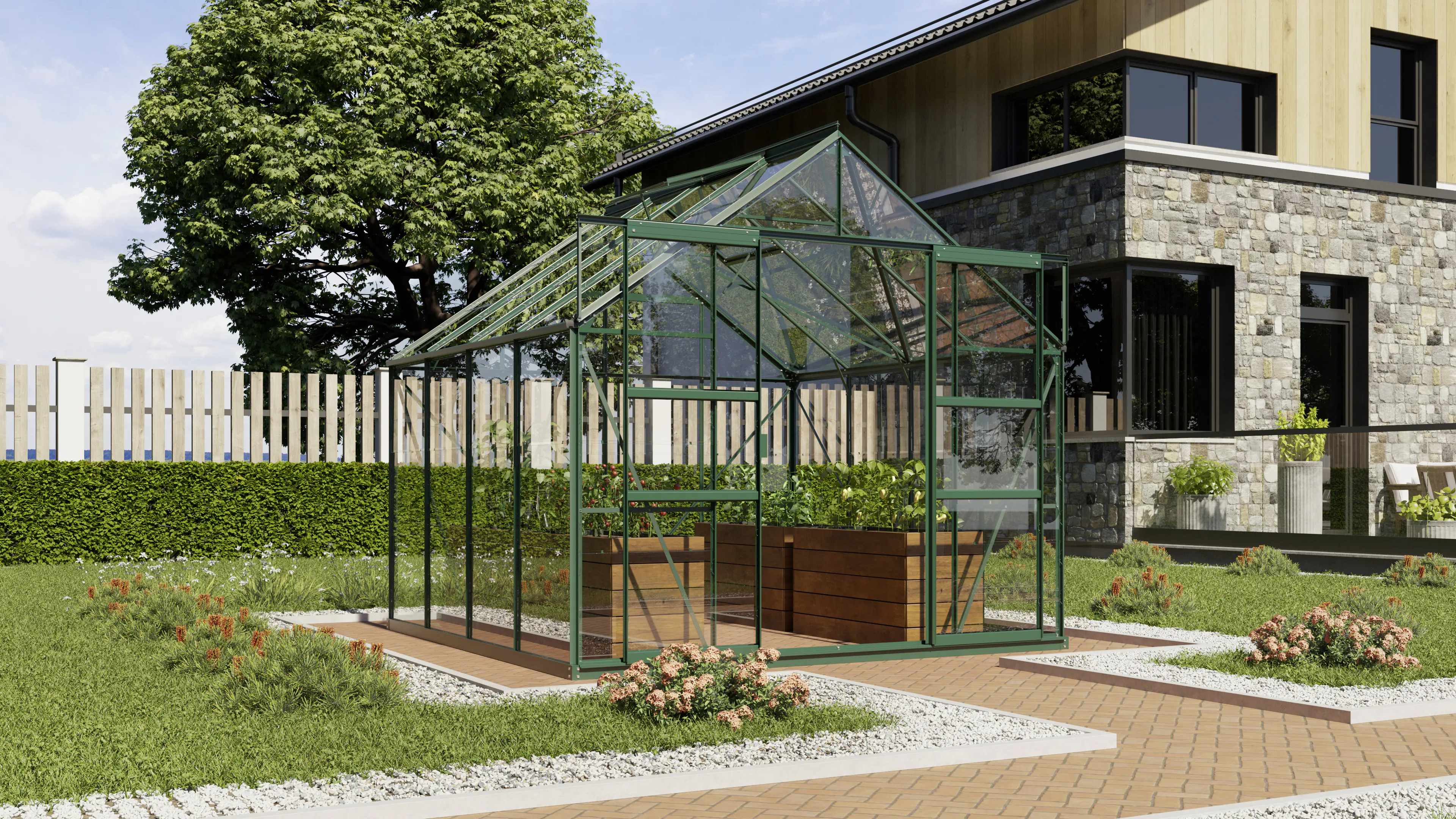 Vitavia Gewächshaus Mars 6700 254 x 254 cm 3 mm Sicherheitsglas