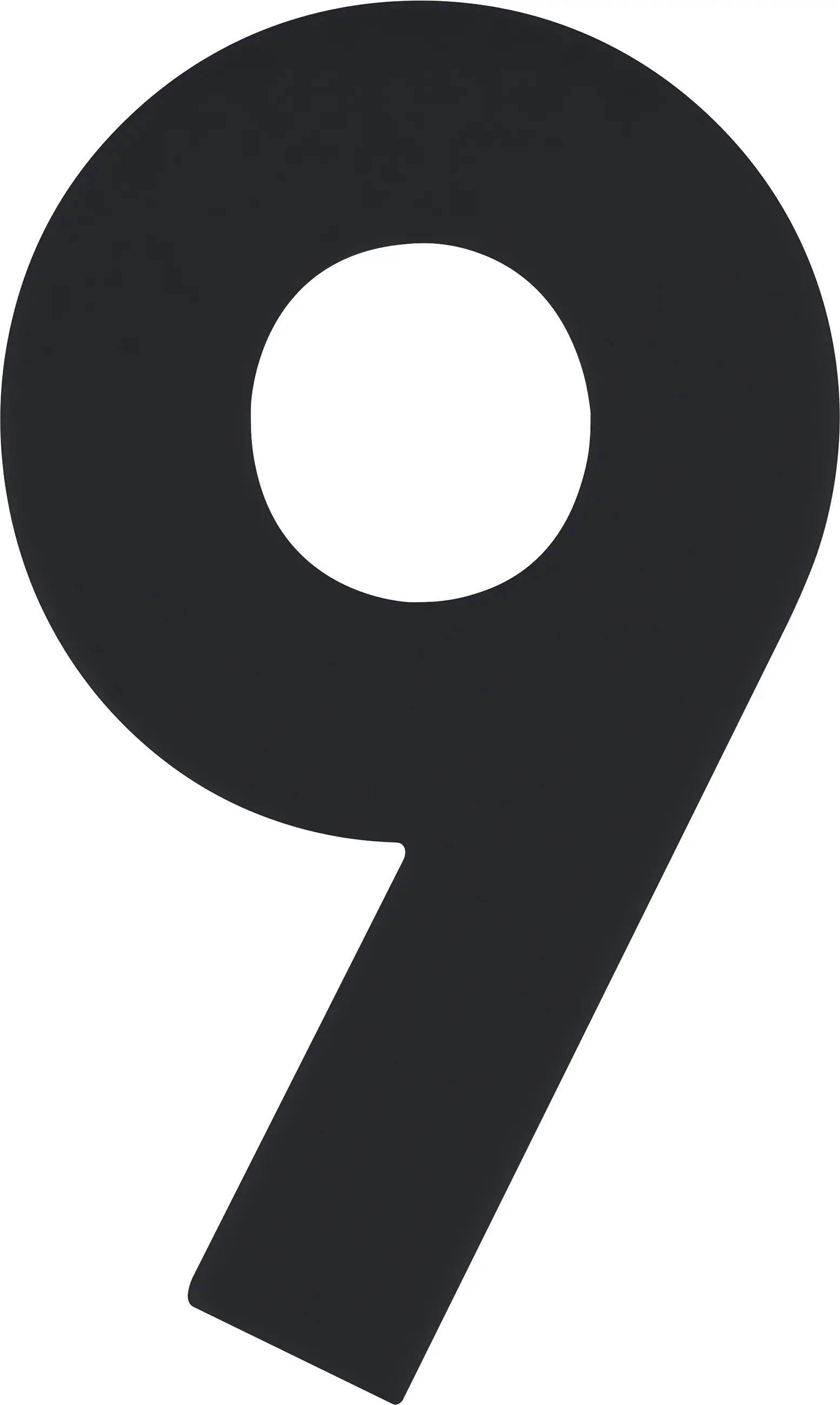 Alpertec Hausnummer 9 Edelstahl schwarz matt 12 x 8 cm 