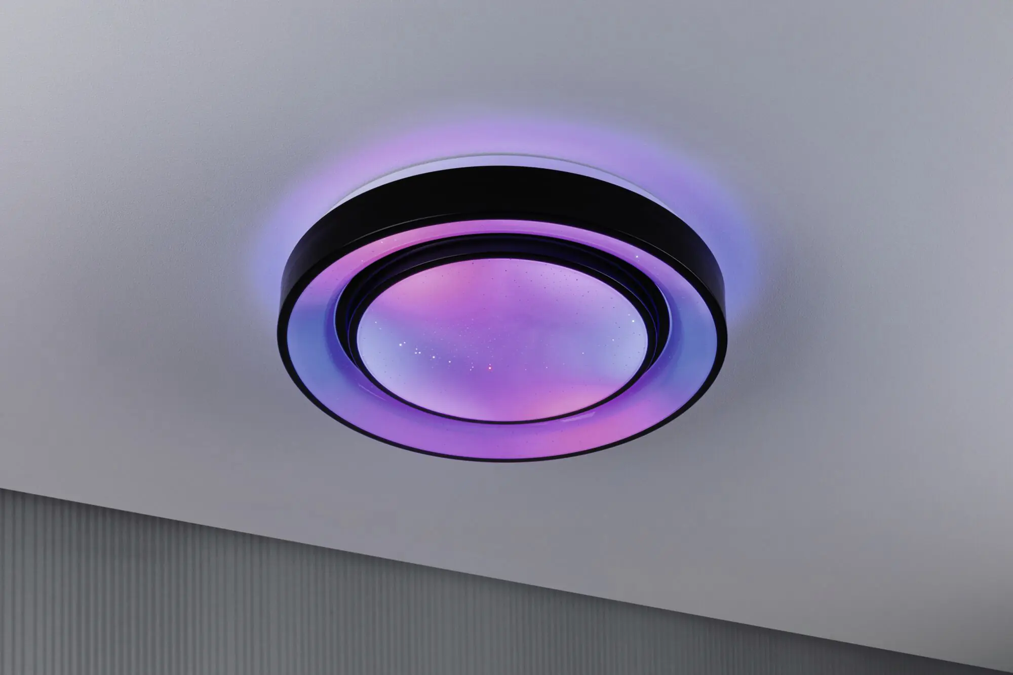 Paulmann LED Deckenleuchte Rainbow schwarz weiß Ø 37,5 cm RGBW