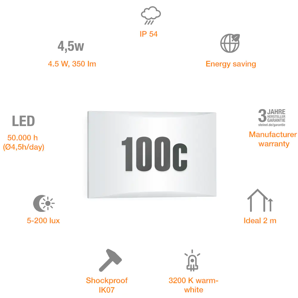 Steinel Außenleuchte LN 1 N inkl. Hausnummern mit Dämmerungssensor Steinel Außenleuchte LN 1 N inkl. Hausnummern mit Dämmerungssensor