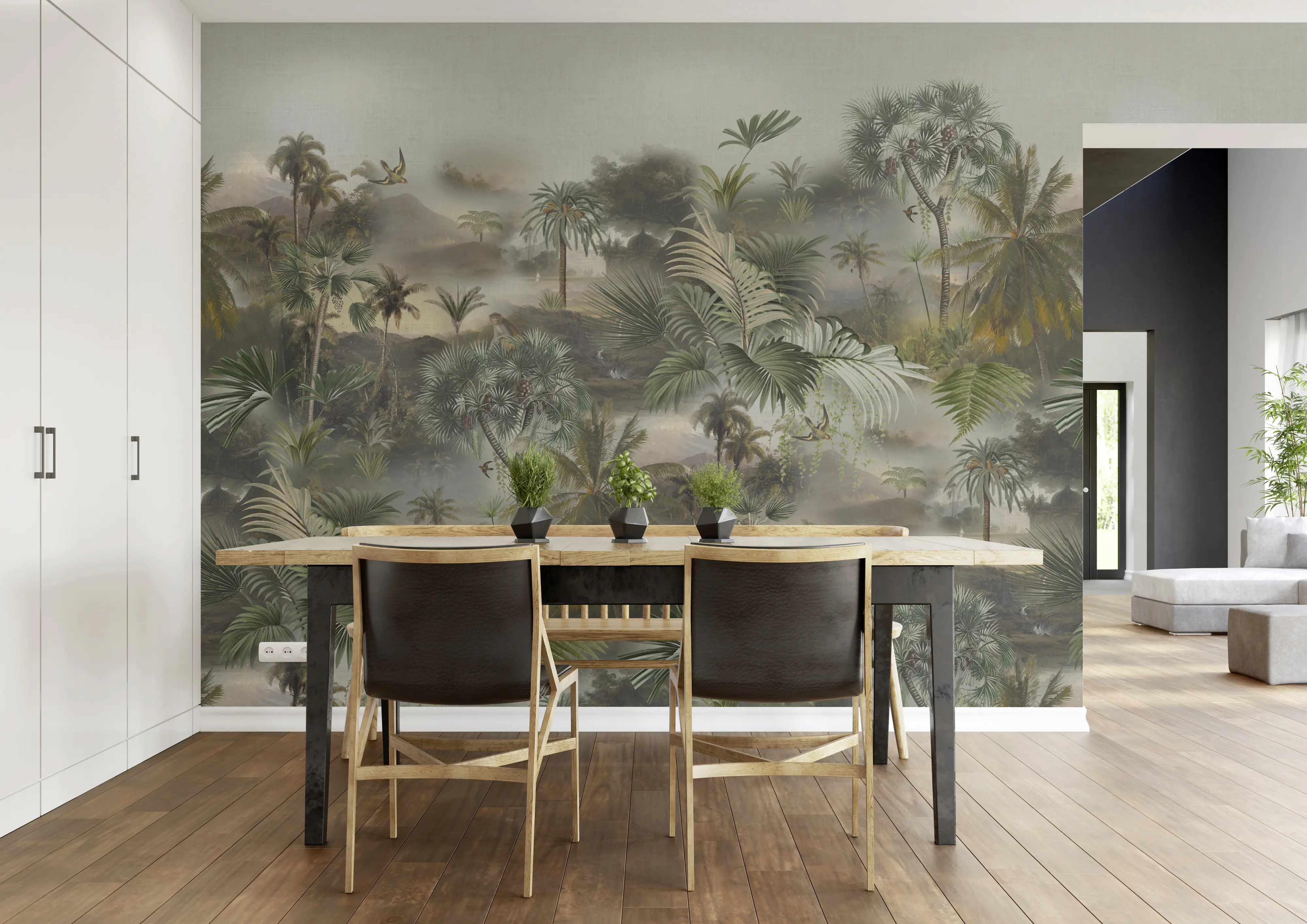 Rasch Vlies Fototapete 543599 Grün-Dunkelgrün Muster & Motive 2,65 m x 3,18 m