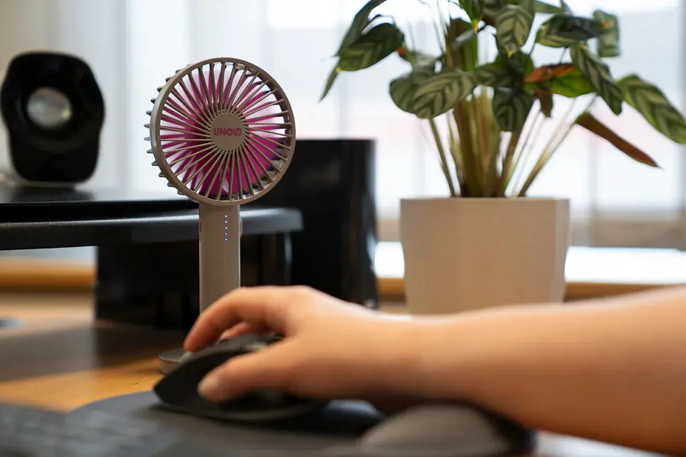 Unold Akku-Handventilator Breezy II grau
