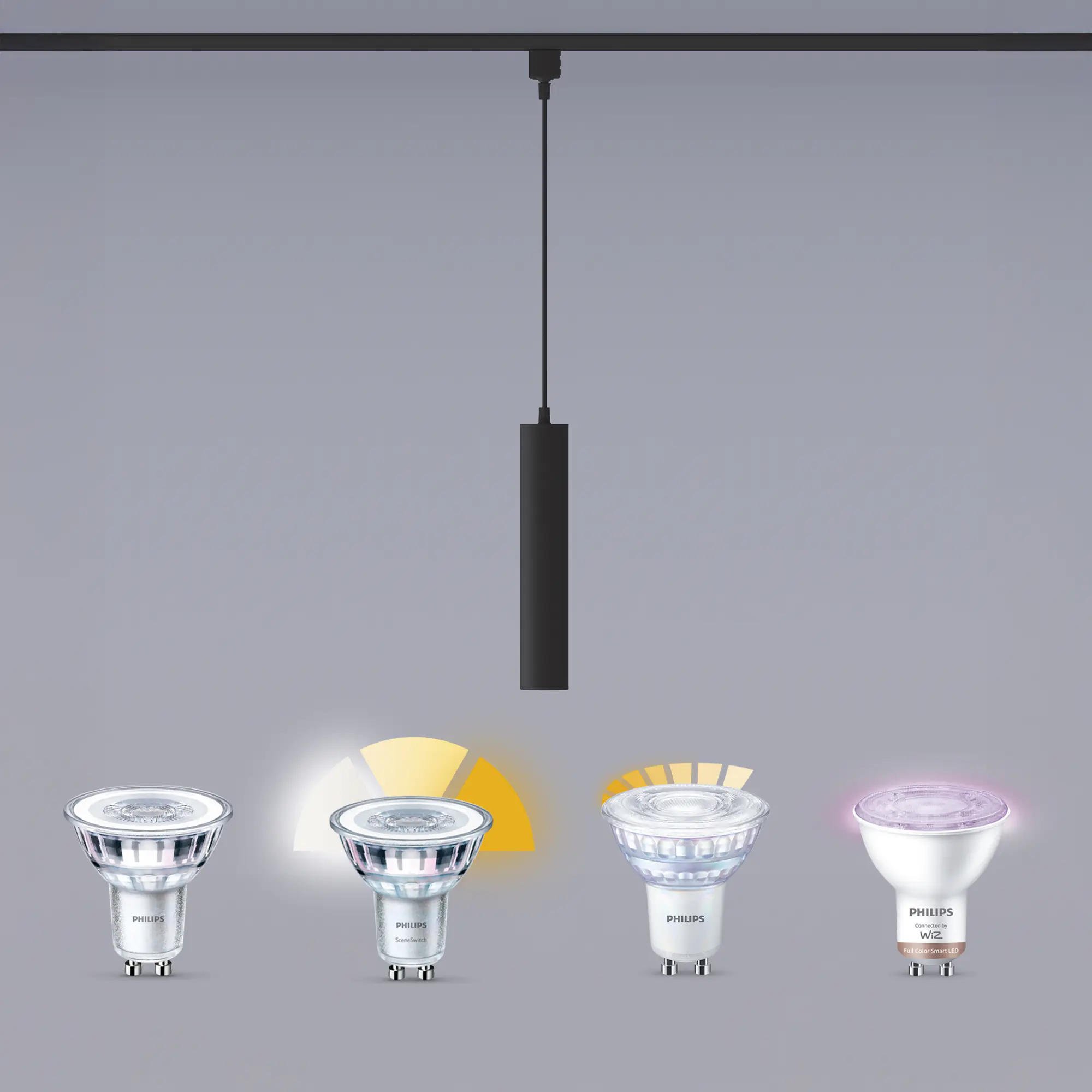 Philips Pendelleuchte 3er Pendel Paxie Easy Link schwarz