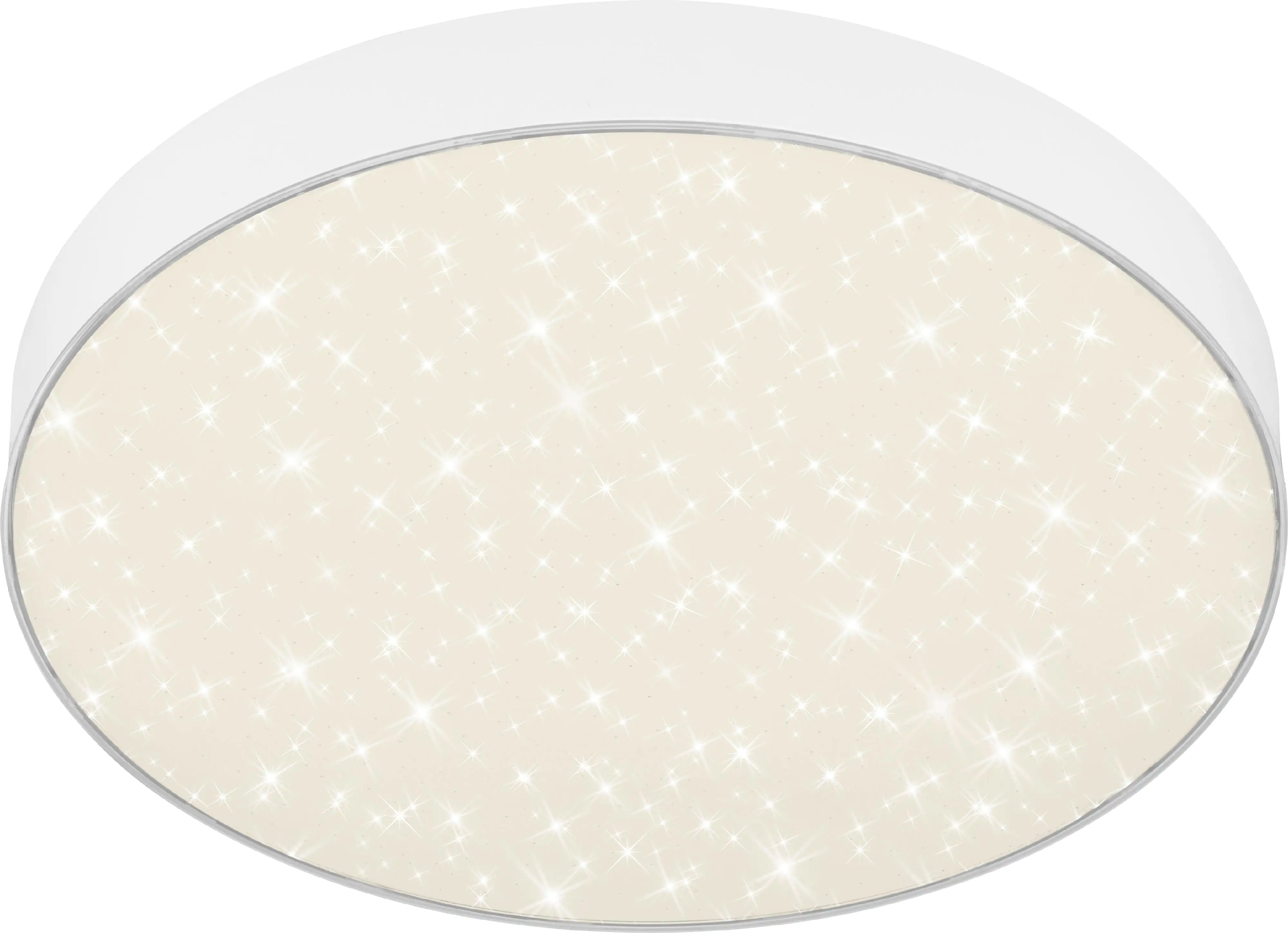 Briloner LED Deckenleuchte Flame Star weiß Ø 28,7 cm mit Sternenhimmel