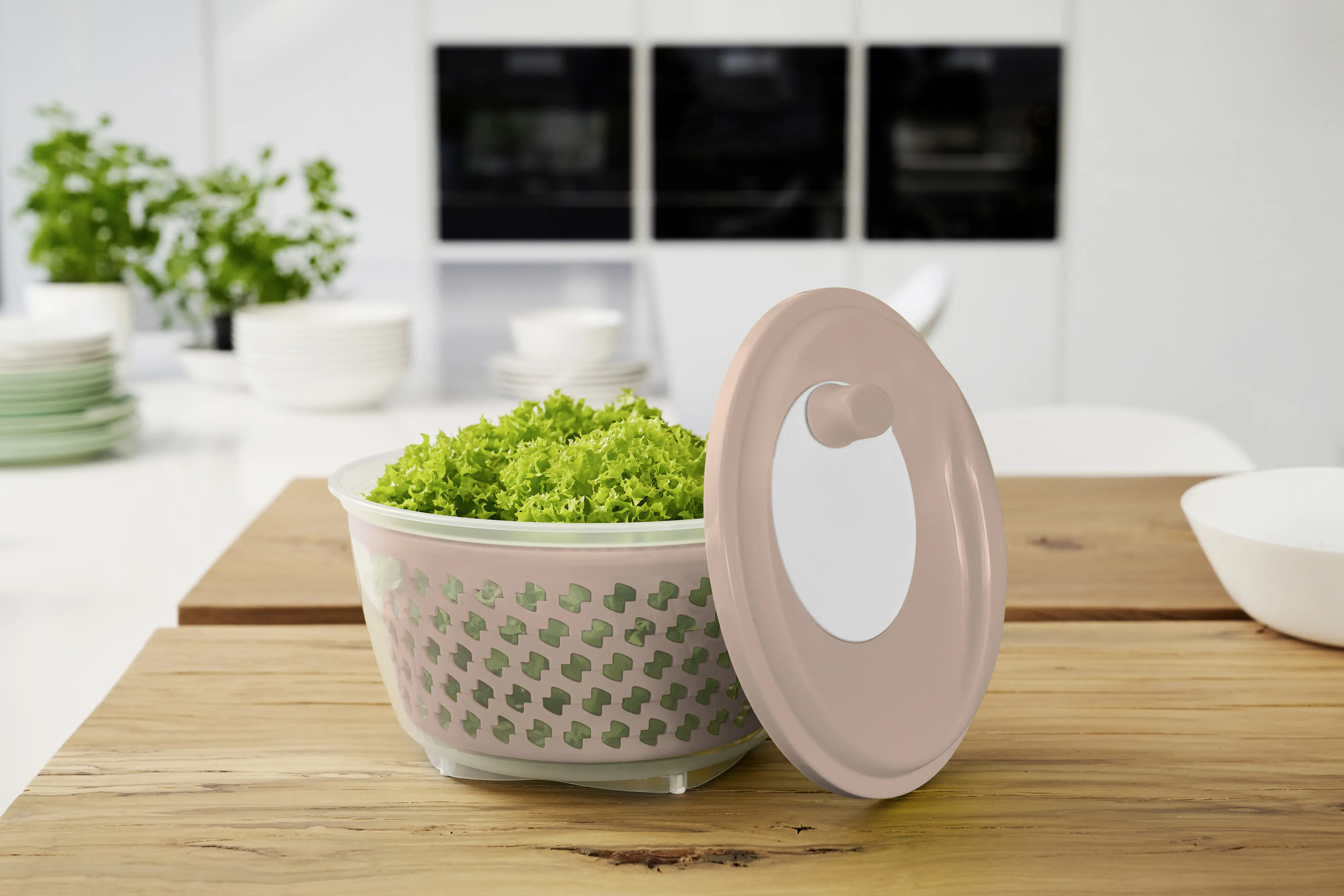 Rotho Salatschleuder FRESH 4,5 l, meadow rose