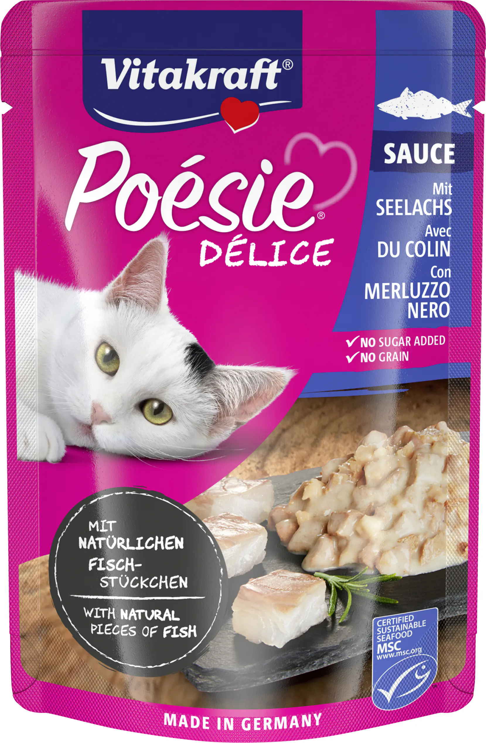 Vitakraft Poésie Katzenfutter Délice Sauce Seelachs 85 g Vitakraft Poésie Katzenfutter Délice Sauce Seelachs 85 g