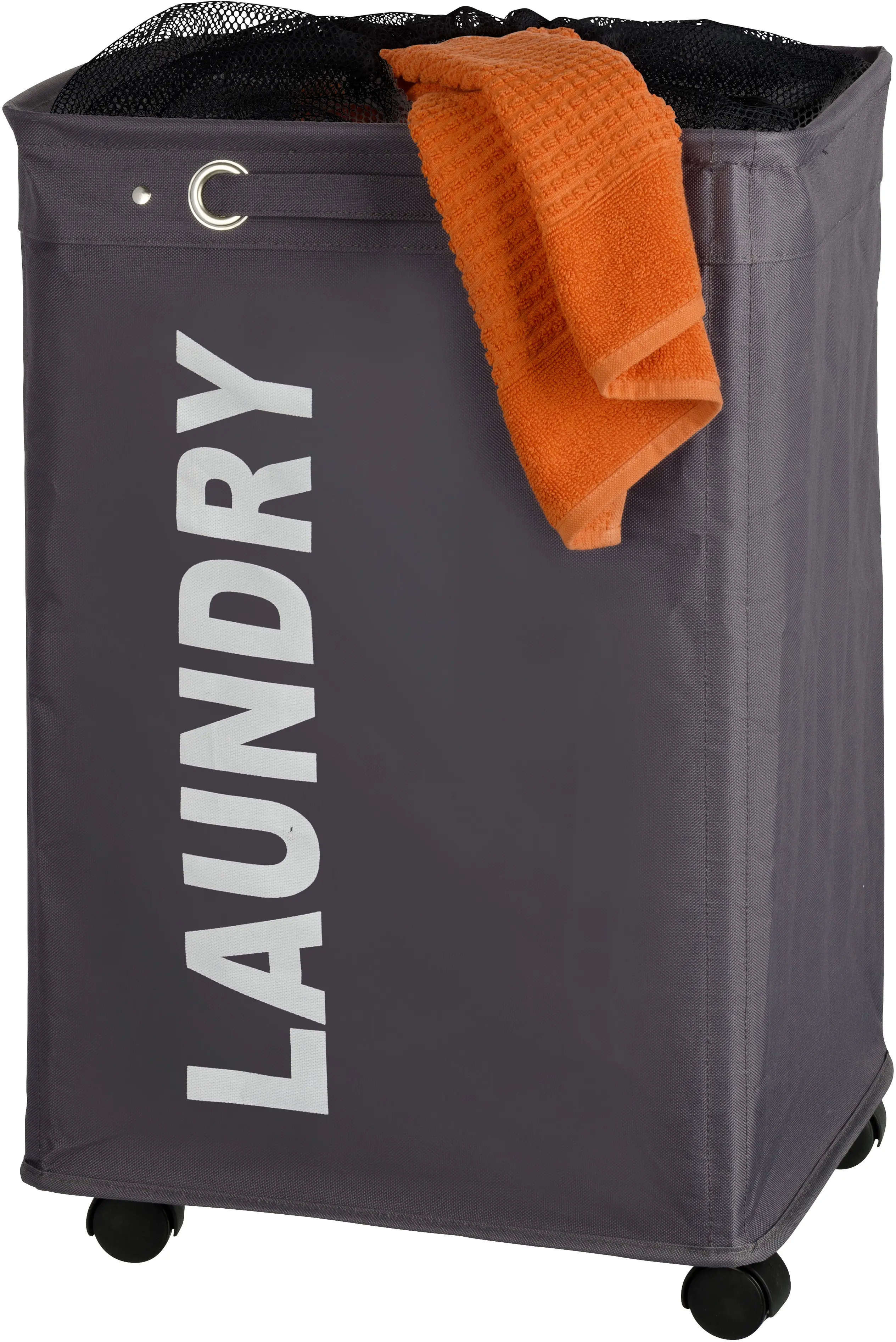 Wenko Wäschesammler Quadro 79 l, grau