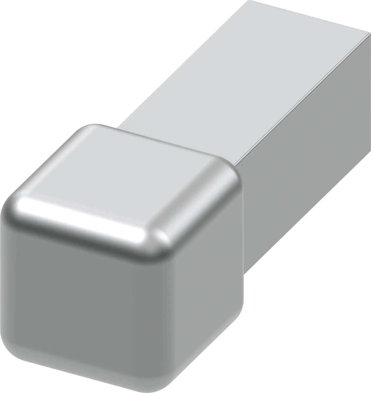 alfer Quadrat-Fliesenecke Edelstahl poliert