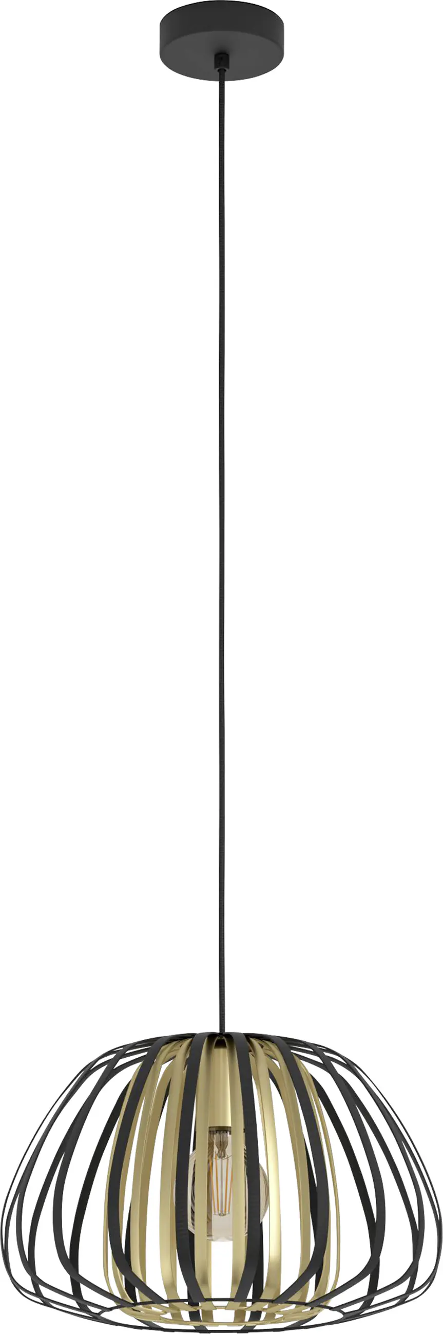 Eglo Hängeleuchte Encinitos schwarz gold 37,5 x 110 cm E27