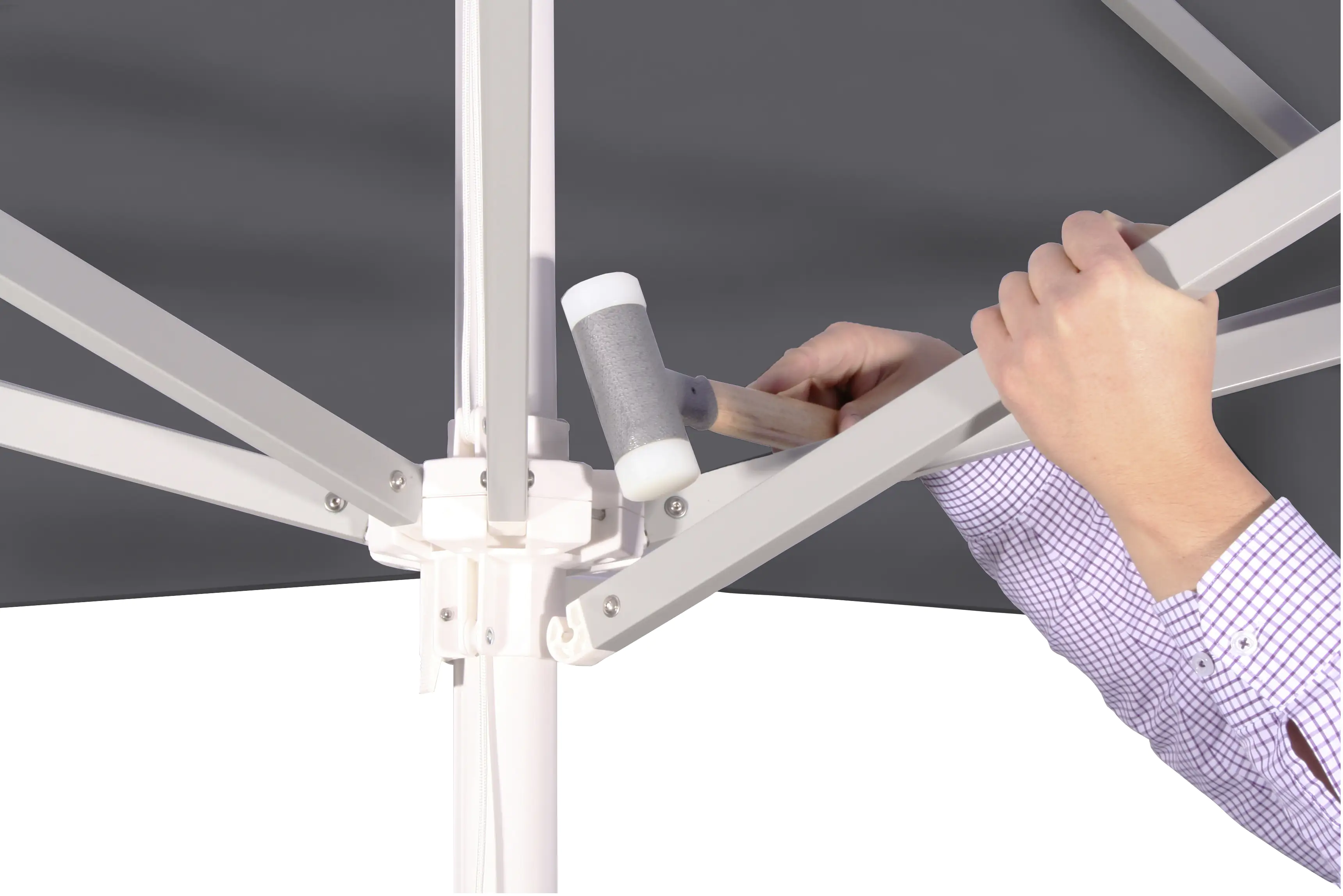 Schneider Sonnenschirm Quadro anthrazit 300 x 300 cm