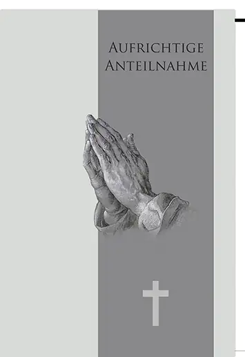 Trauerkarte Betende Hände A6