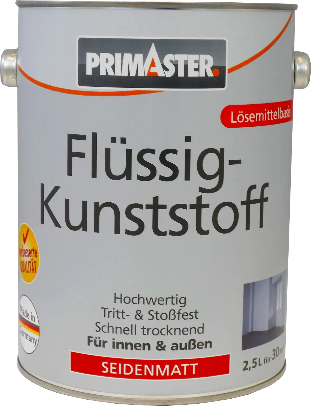 Primaster Premium Flüssigkunststoff RAL 7032 2,5 L kieselgrau seidenmatt Primaster Premium Flüssigkunststoff RAL 7032 2,5 L kieselgrau seidenmatt