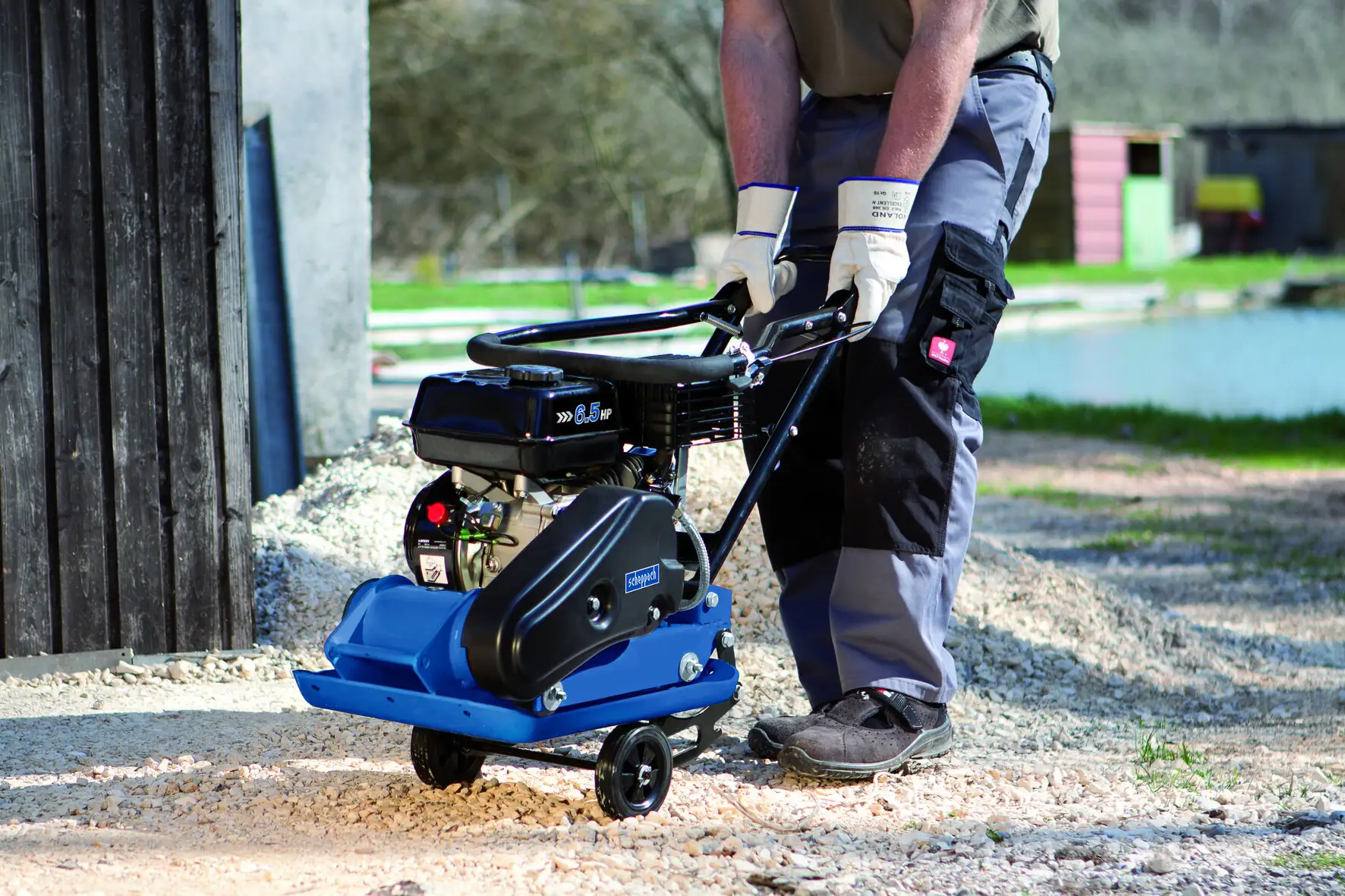 Scheppach Rüttelplatte HP 1100 S 4-Takt 4,1 kW 5,5 PS Benzin Scheppach Rüttelplatte HP 1100 S 4-Takt 4,1 kW 5,5 PS Benzin