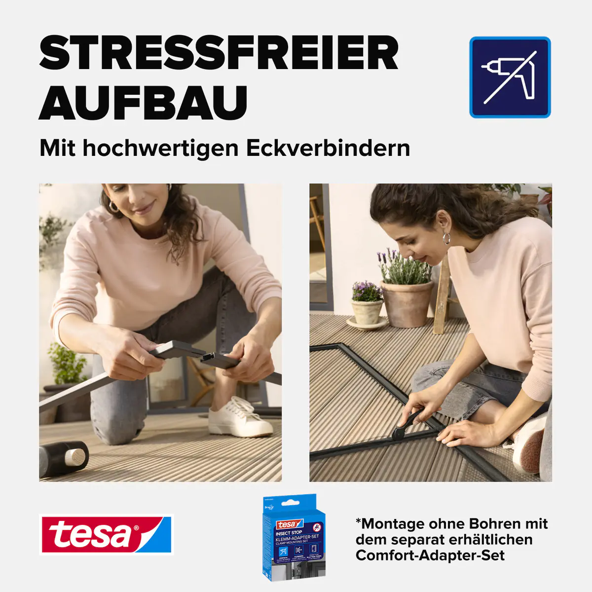 tesa Fliegengitter-Tür Comfort im Alurahmen 120 x 240 cm weiß