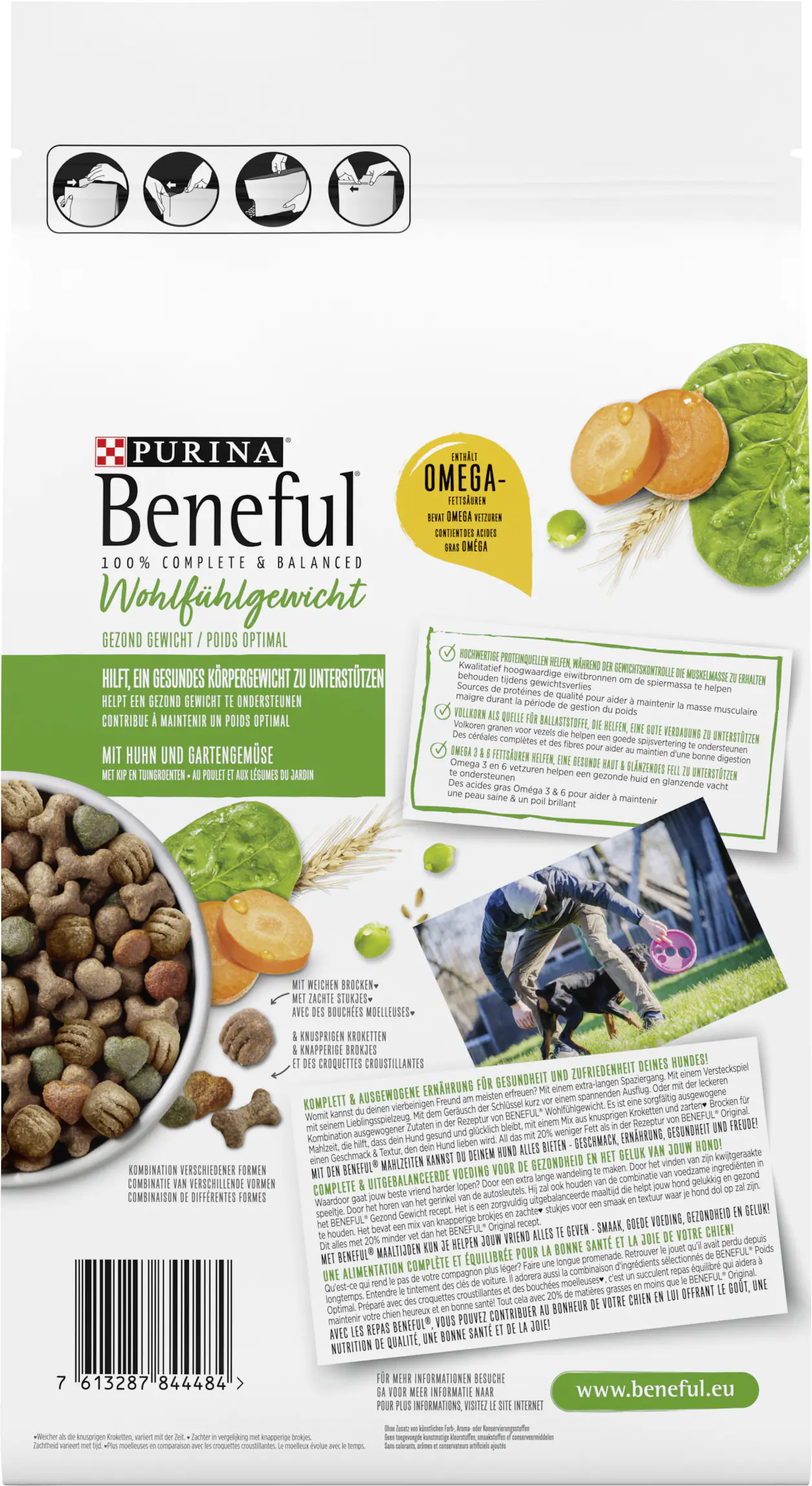 Purina Beneful Hundetrockenfutter Adult 1,4 kg Huhn & Gemüse 