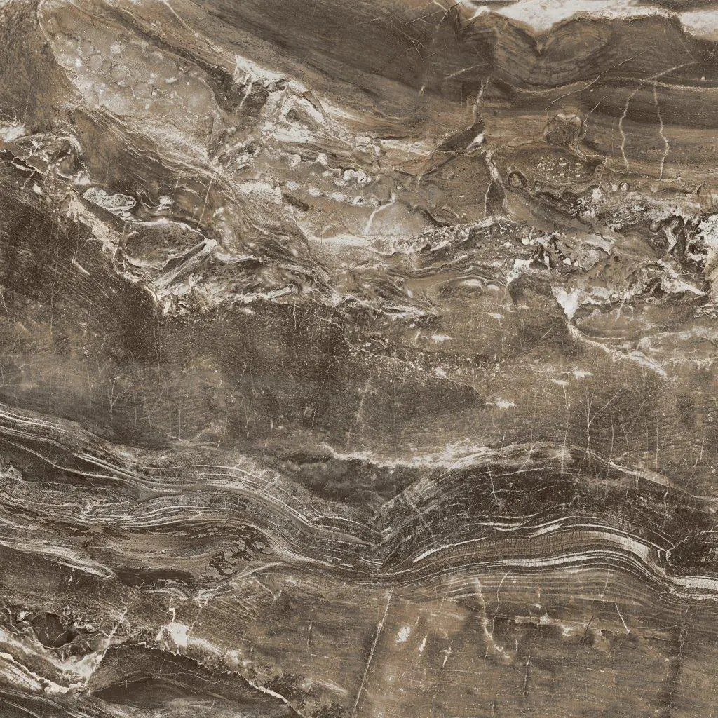 Bodenfliese Feinsteinzeug Arabesco 60 x 60 cm braun