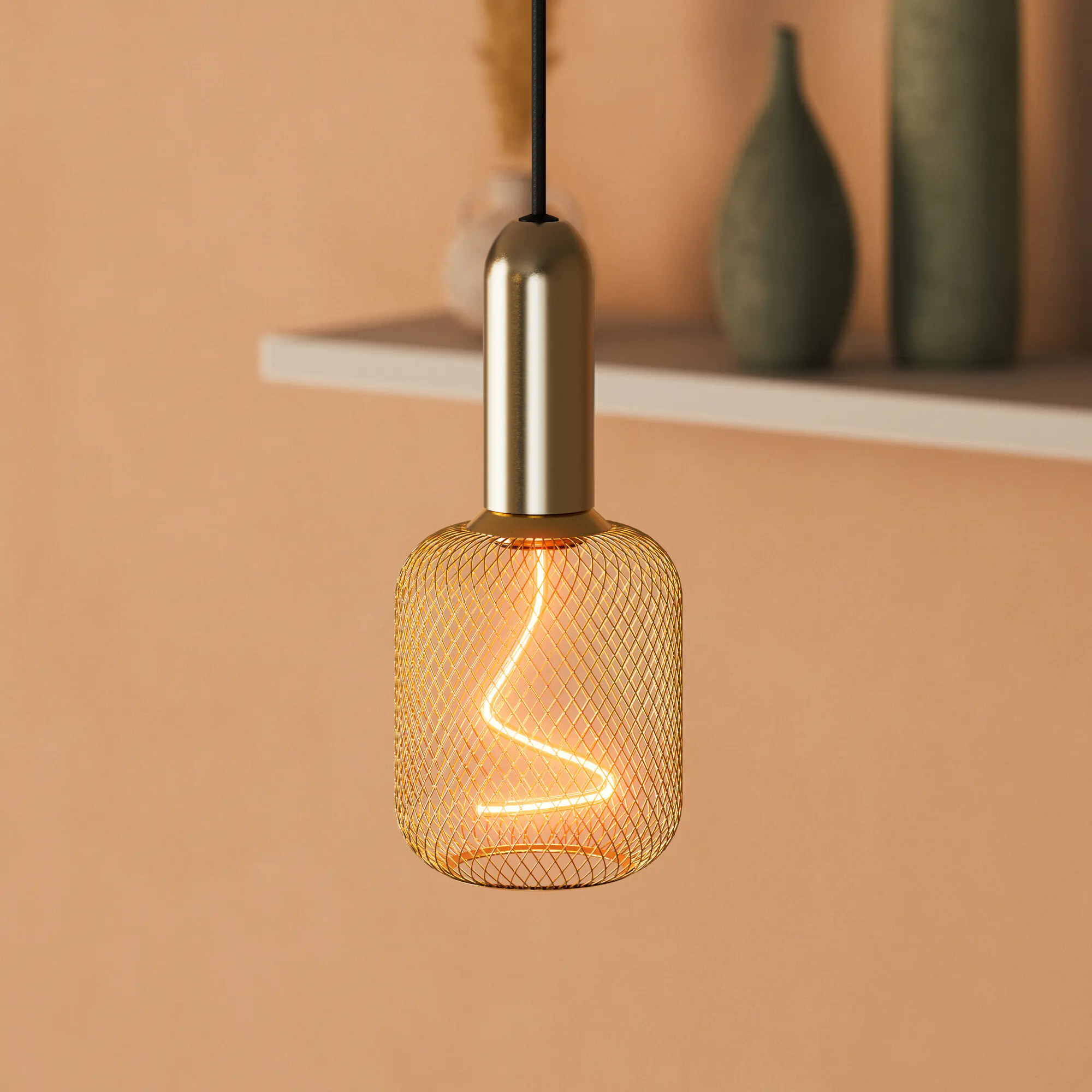 Osram LED Dekoleuchtmittel E27 Square Gold 3,5W dimmbar warmweiß