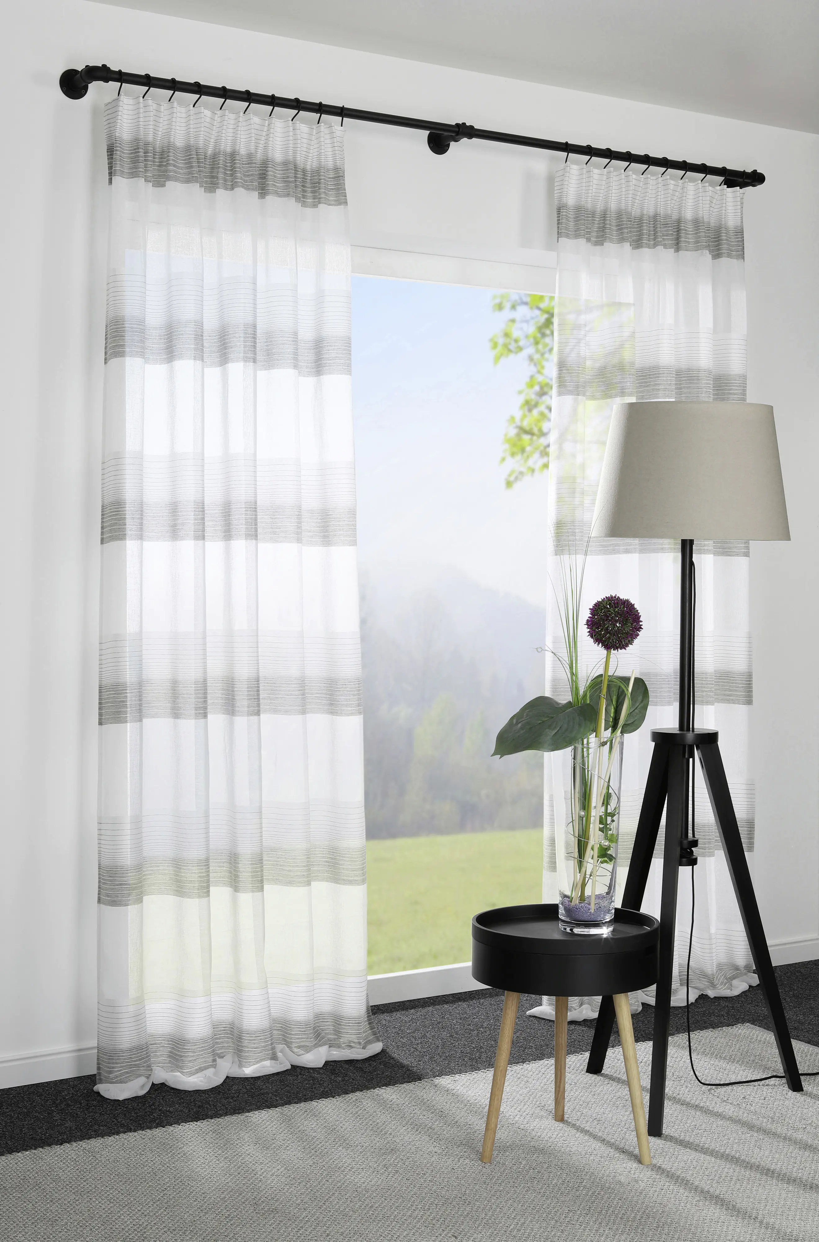 Gardinia Eckstück für Gardinenstange Industrial Home für Ø 25 mm schwarz