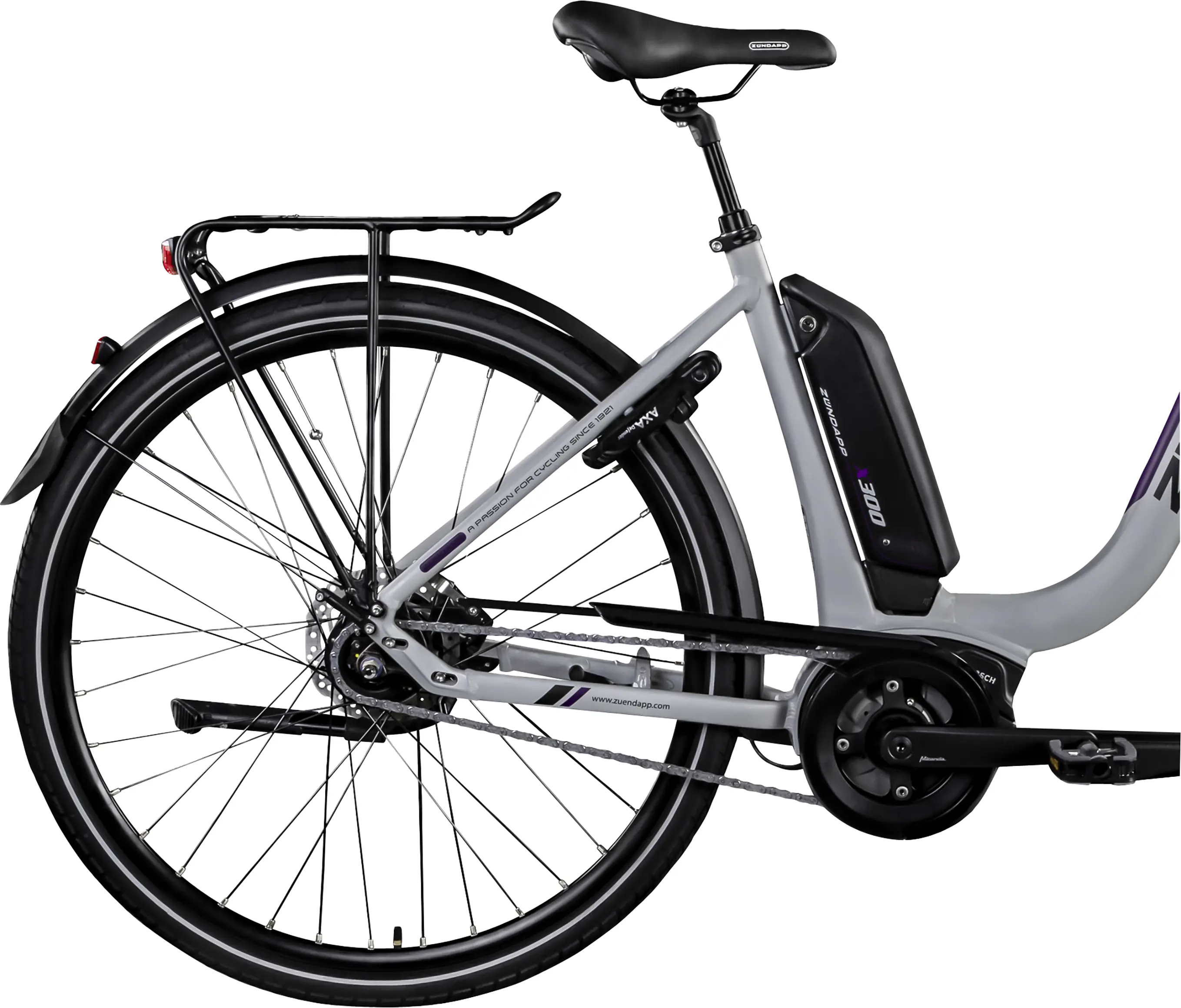 Zündapp E-Bike X300 City 28 Zoll 7-Gang 400 Wh silber lila