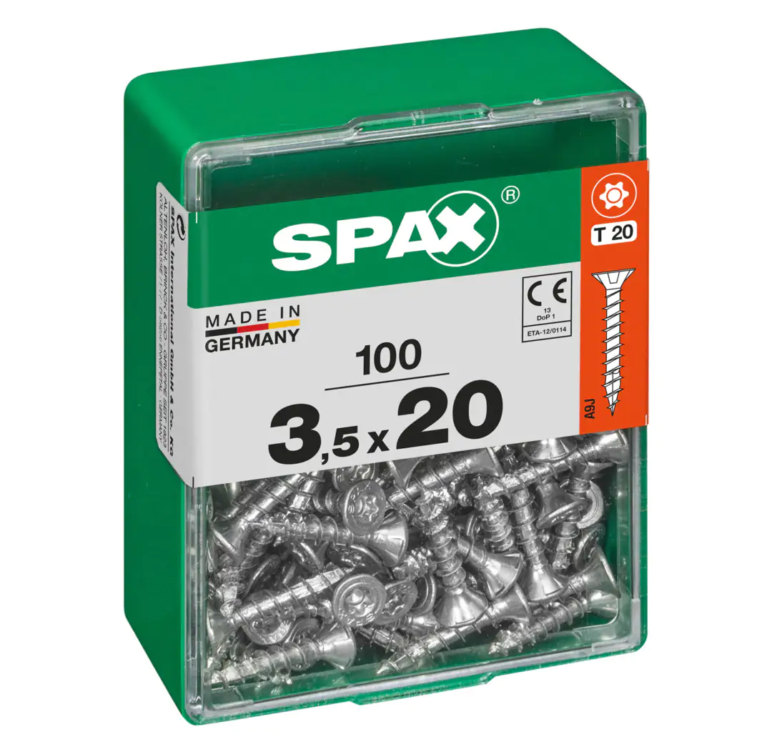Spax Universalschrauben 3.5 x 20 mm TX 20 Senkkopf - 100 Stk.